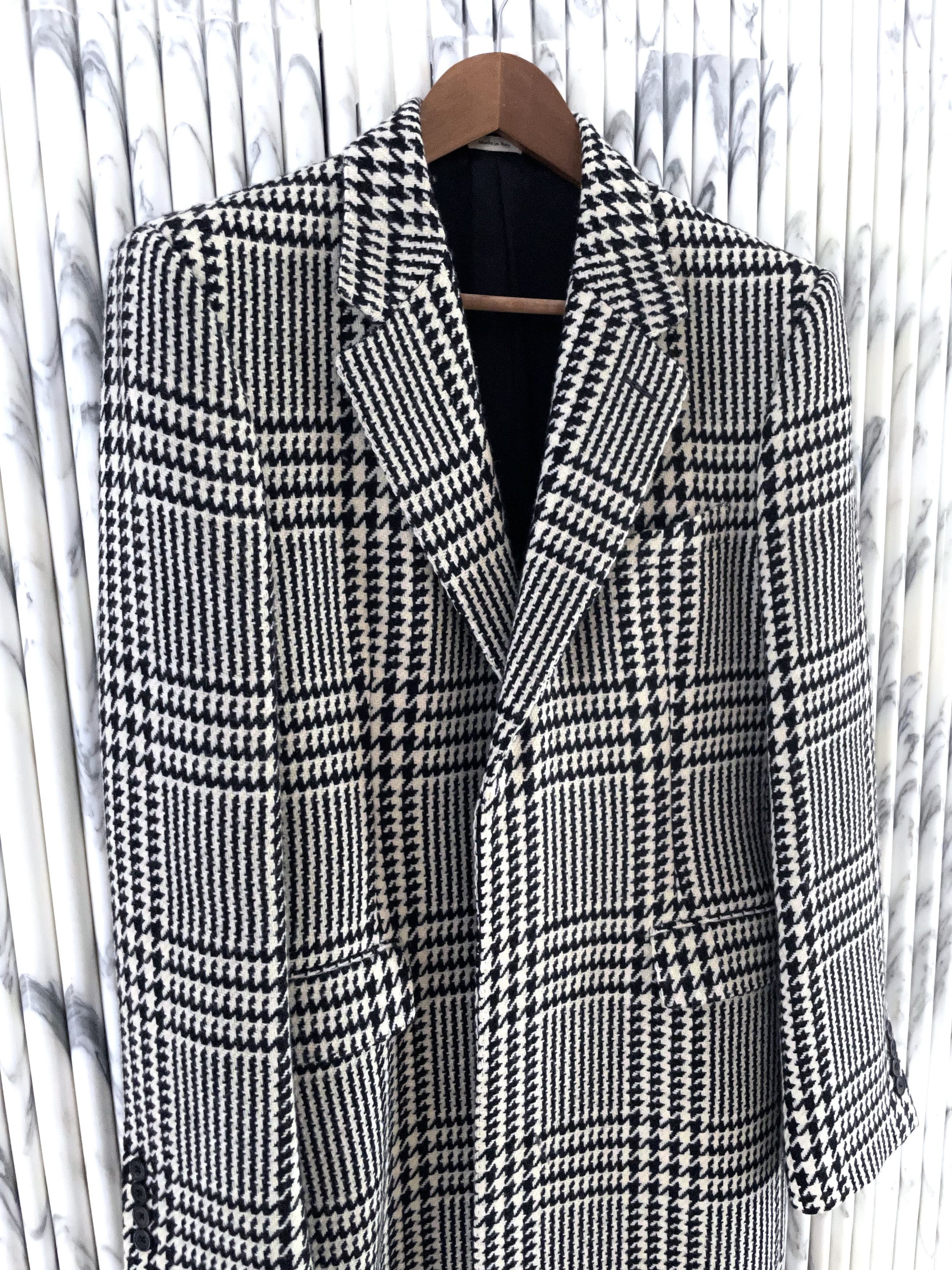Alexander McQueen PRINCE OF WALES CHECK ALLURE CHESTERFIELD COAT Size US M / EU 48-50 / 2 - 6 Thumbnail