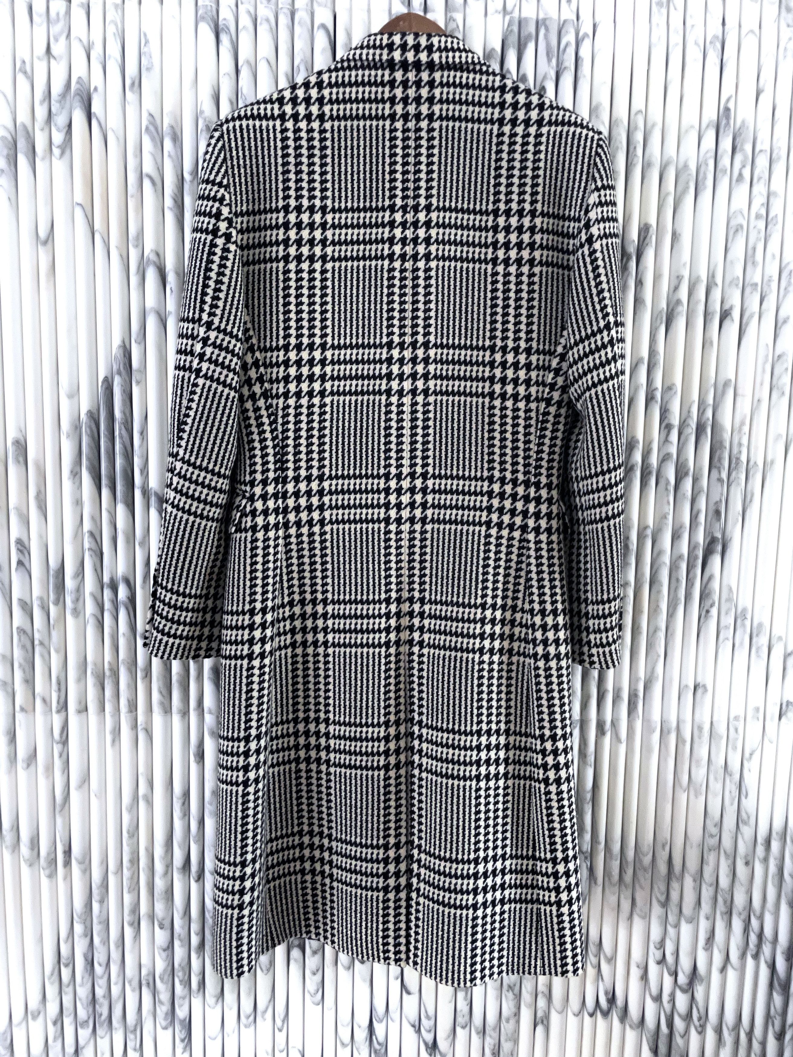 Alexander McQueen PRINCE OF WALES CHECK ALLURE CHESTERFIELD COAT Size US M / EU 48-50 / 2 - 8 Thumbnail