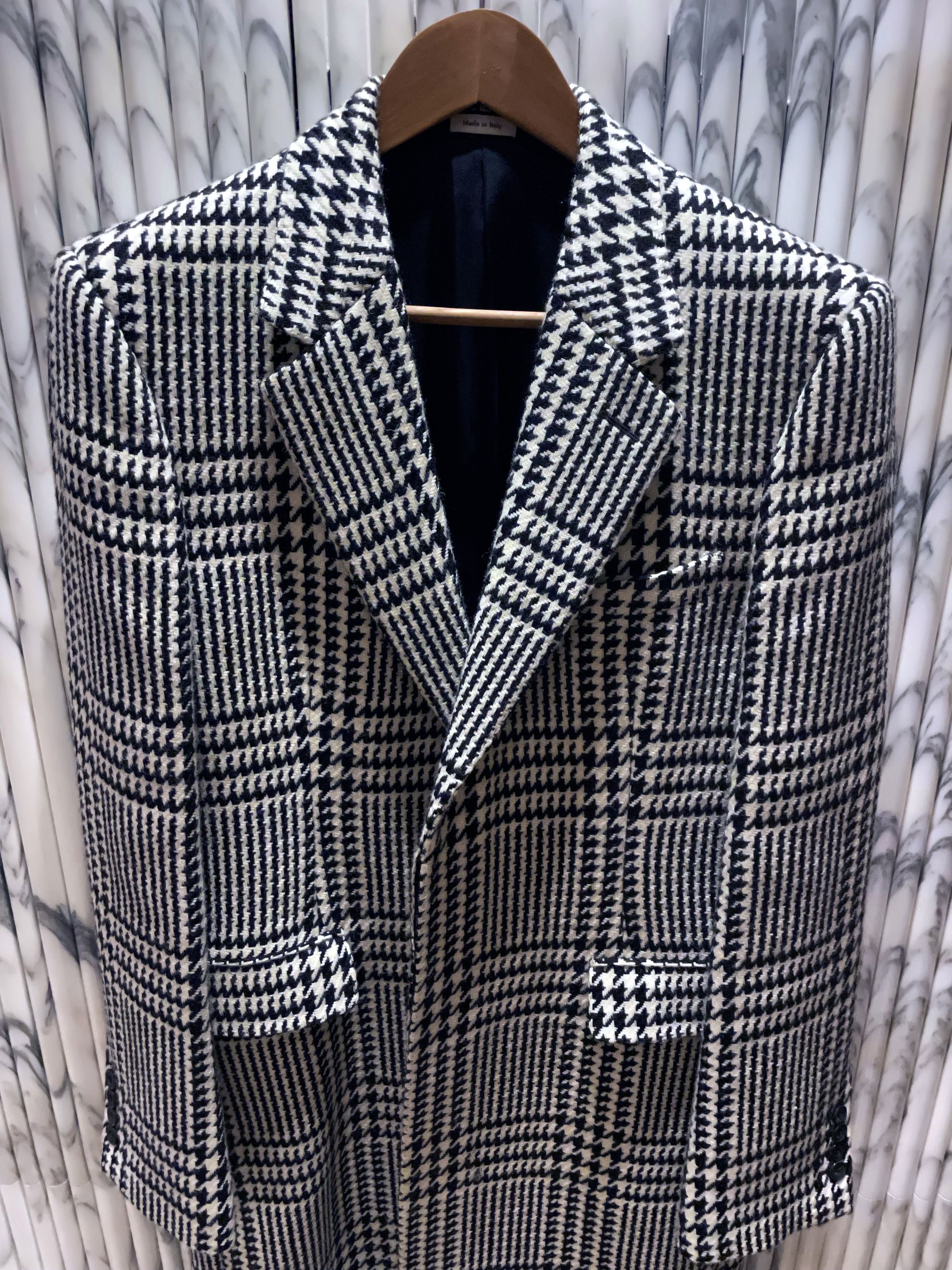 Alexander McQueen PRINCE OF WALES CHECK ALLURE CHESTERFIELD COAT Size US M / EU 48-50 / 2 - 12 Thumbnail