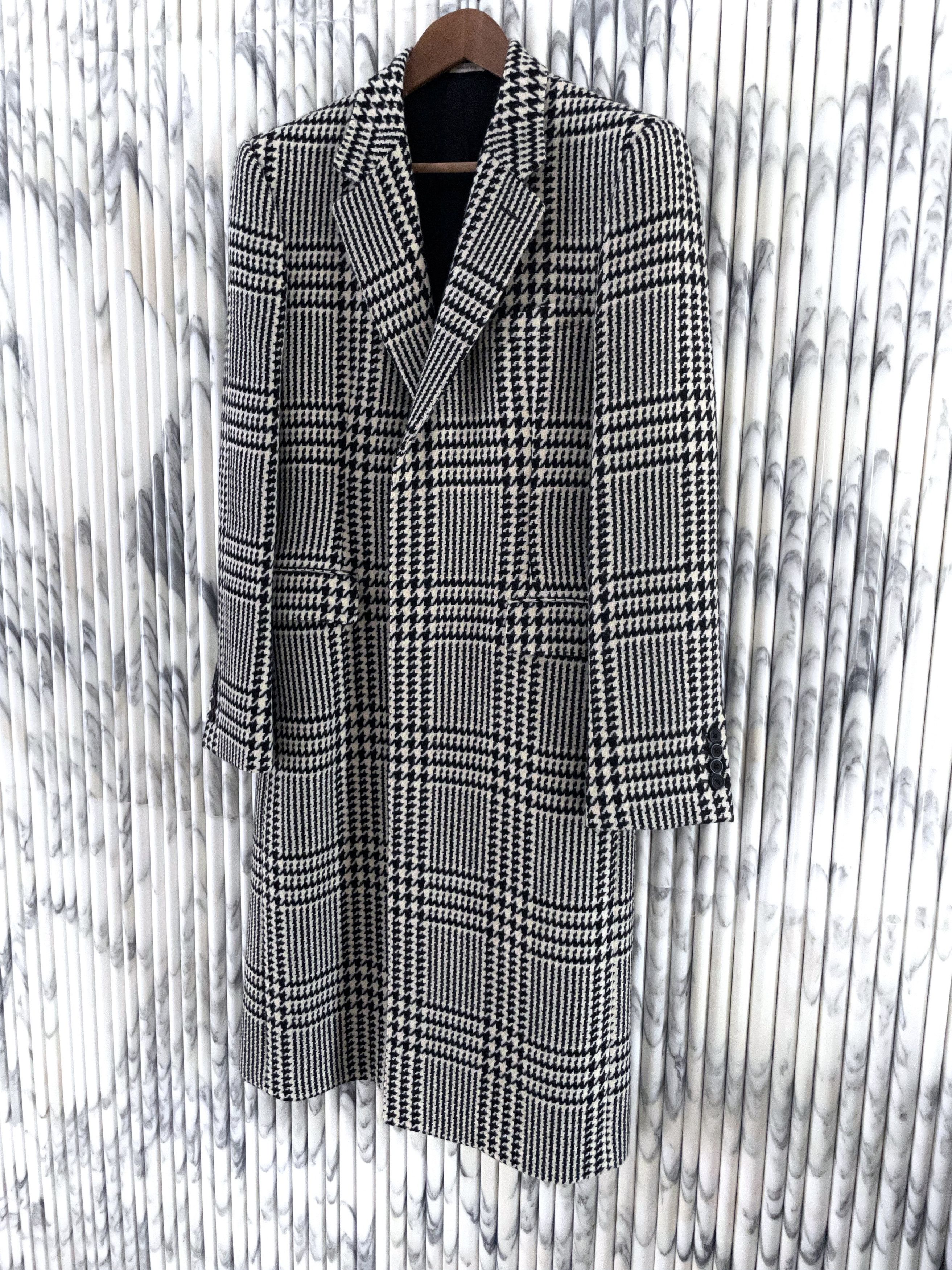 Alexander McQueen PRINCE OF WALES CHECK ALLURE CHESTERFIELD COAT Size US M / EU 48-50 / 2 - 3 Thumbnail