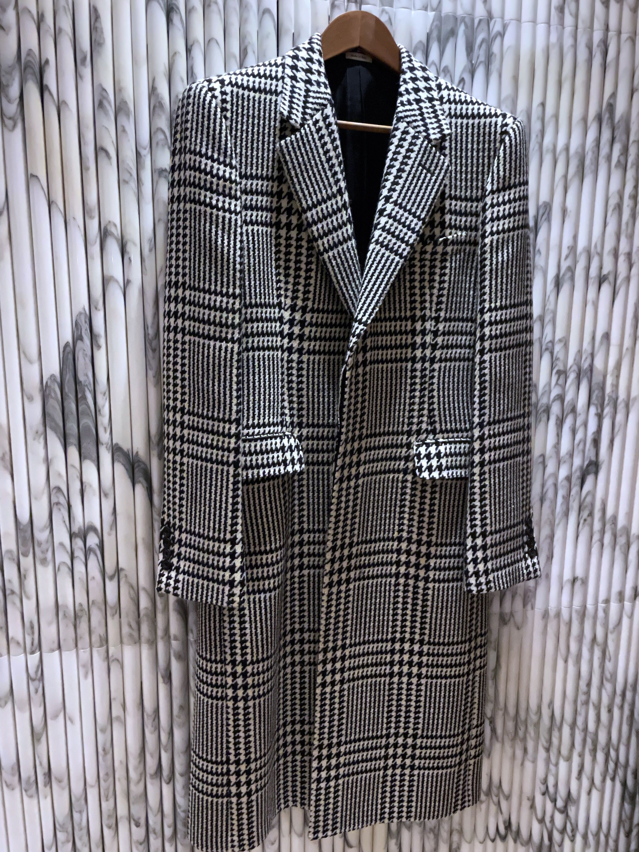 Alexander McQueen PRINCE OF WALES CHECK ALLURE CHESTERFIELD COAT Size US M / EU 48-50 / 2 - 11 Thumbnail