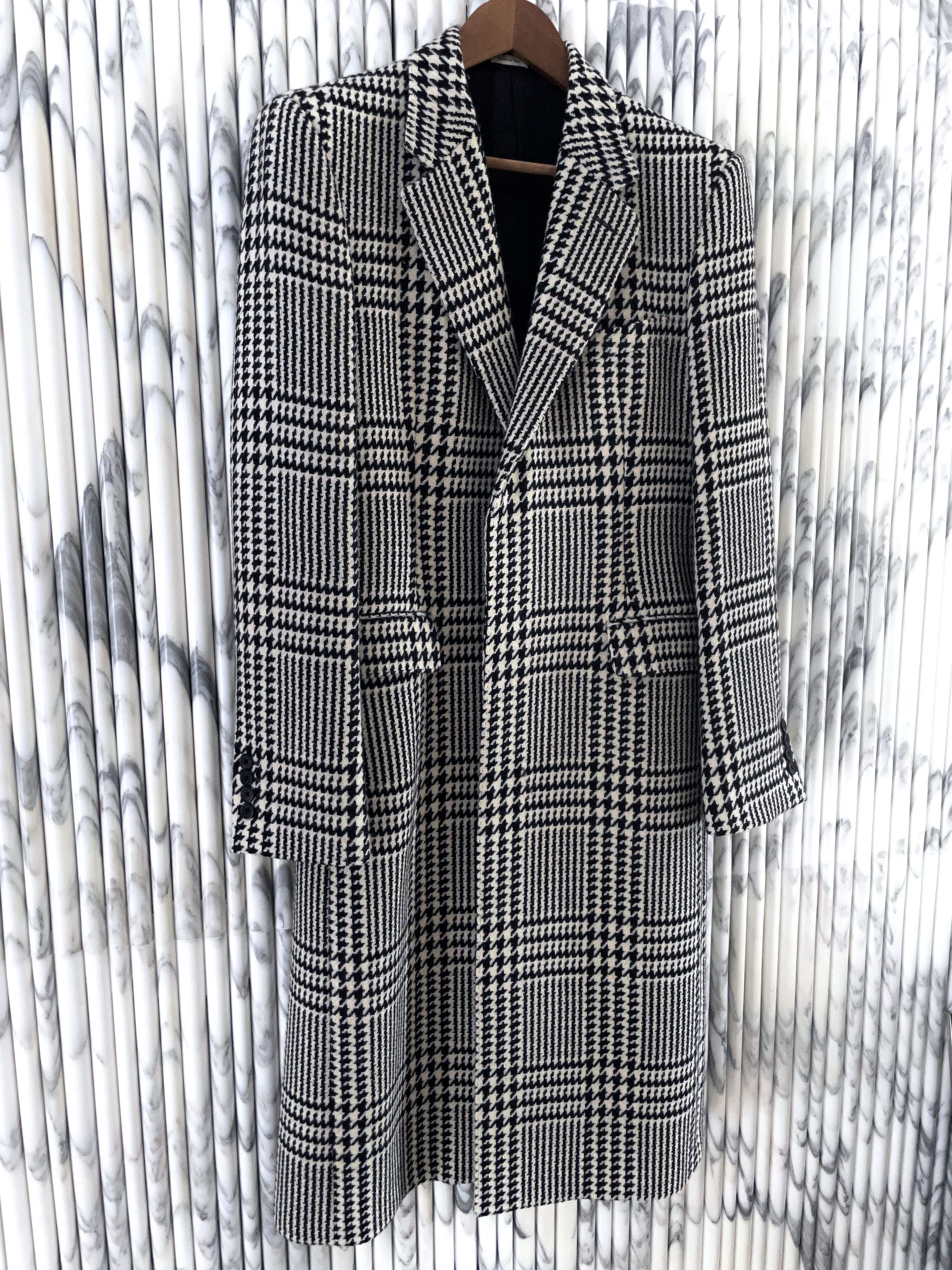 Alexander McQueen PRINCE OF WALES CHECK ALLURE CHESTERFIELD COAT Size US M / EU 48-50 / 2 - 5 Thumbnail