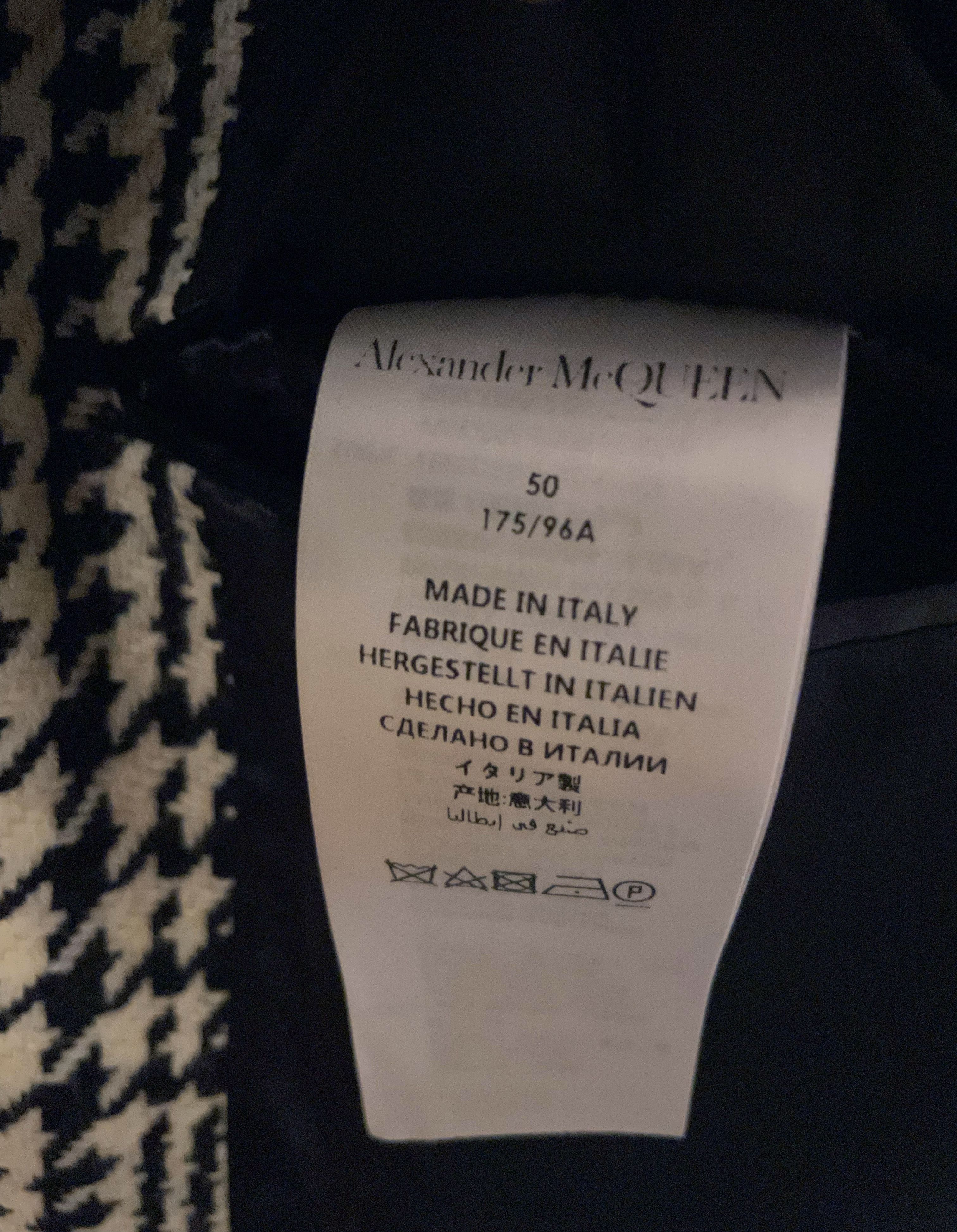 Alexander McQueen PRINCE OF WALES CHECK ALLURE CHESTERFIELD COAT Size US M / EU 48-50 / 2 - 17 Thumbnail