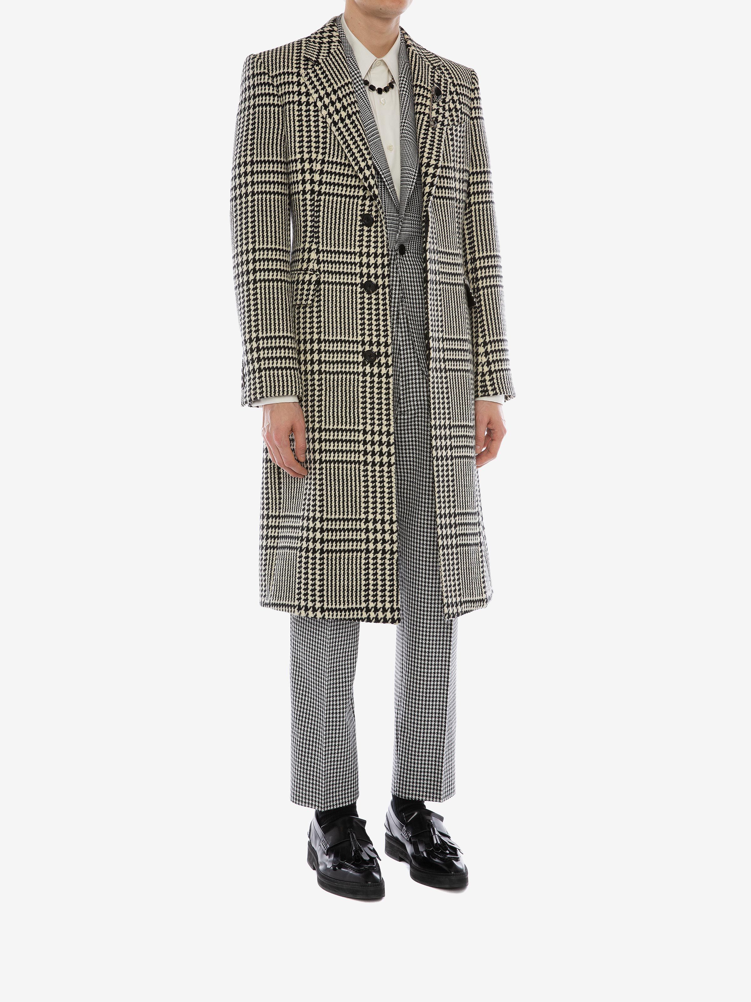 Alexander McQueen PRINCE OF WALES CHECK ALLURE CHESTERFIELD COAT Size US M / EU 48-50 / 2 - 21 Thumbnail