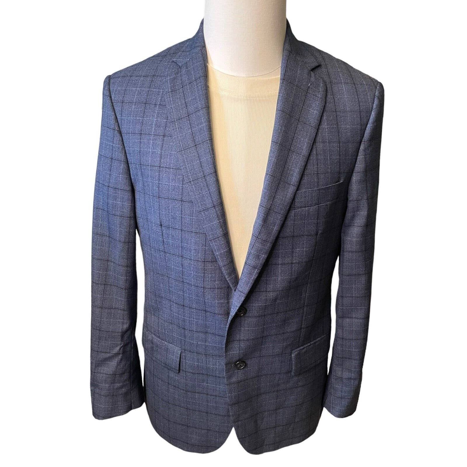 Veste Sport Homme Hart Schaffner Marx - Taille 44/45 L - Laine Gris Glen Plaid - Coupe Classique Longue - Occasion Très Bon état