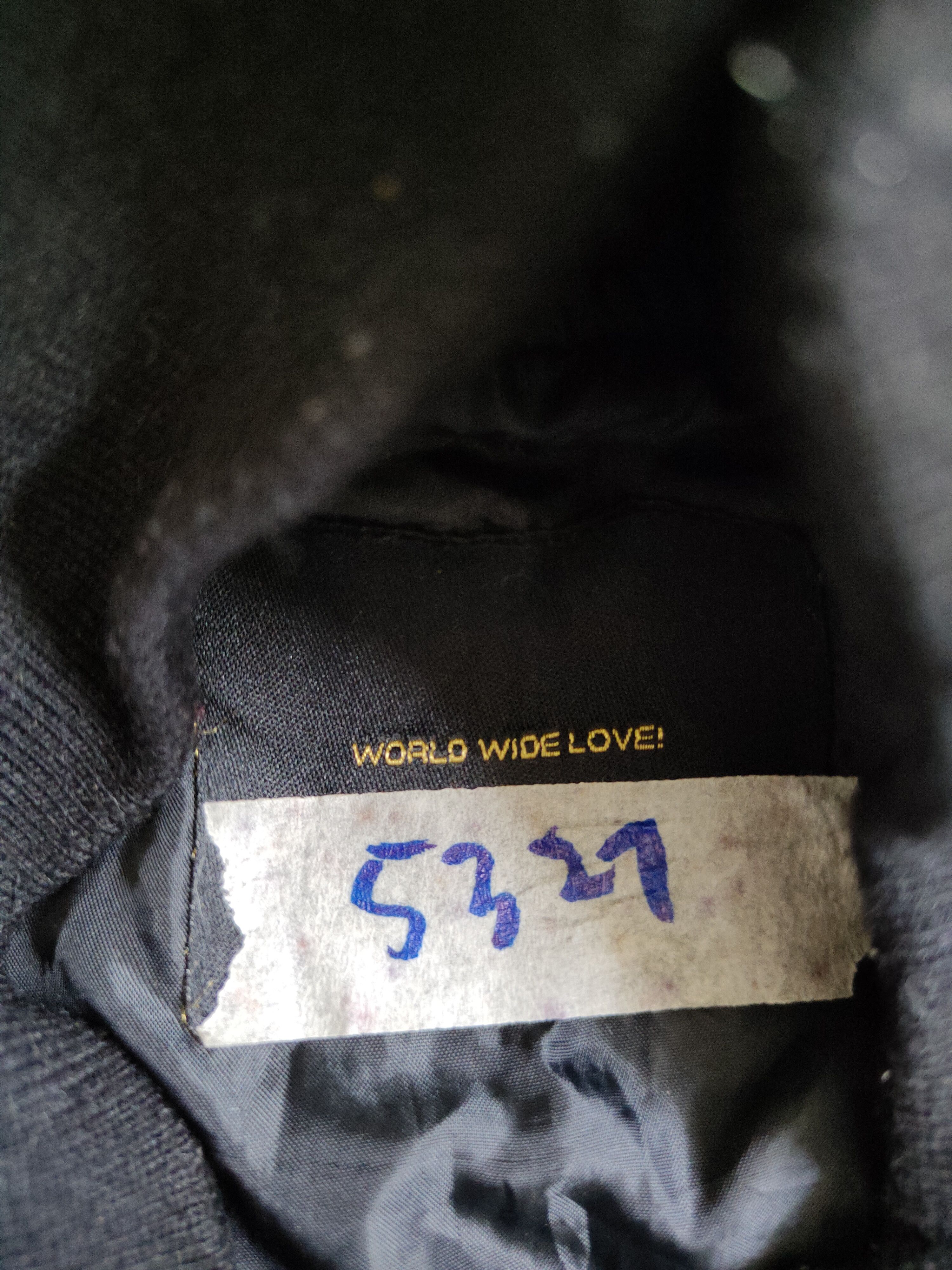 Japanese Brand World Wide Love! Gray Black varsity Sweater #5327 Size M / US 6-8 / IT 42-44 - 11 Thumbnail