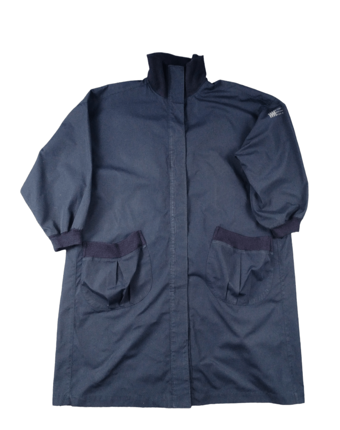 image of Archival Clothing x Issey Miyake Design Studio Squirrel Wind Coat in Dark Blue, Men's (Size Medium)