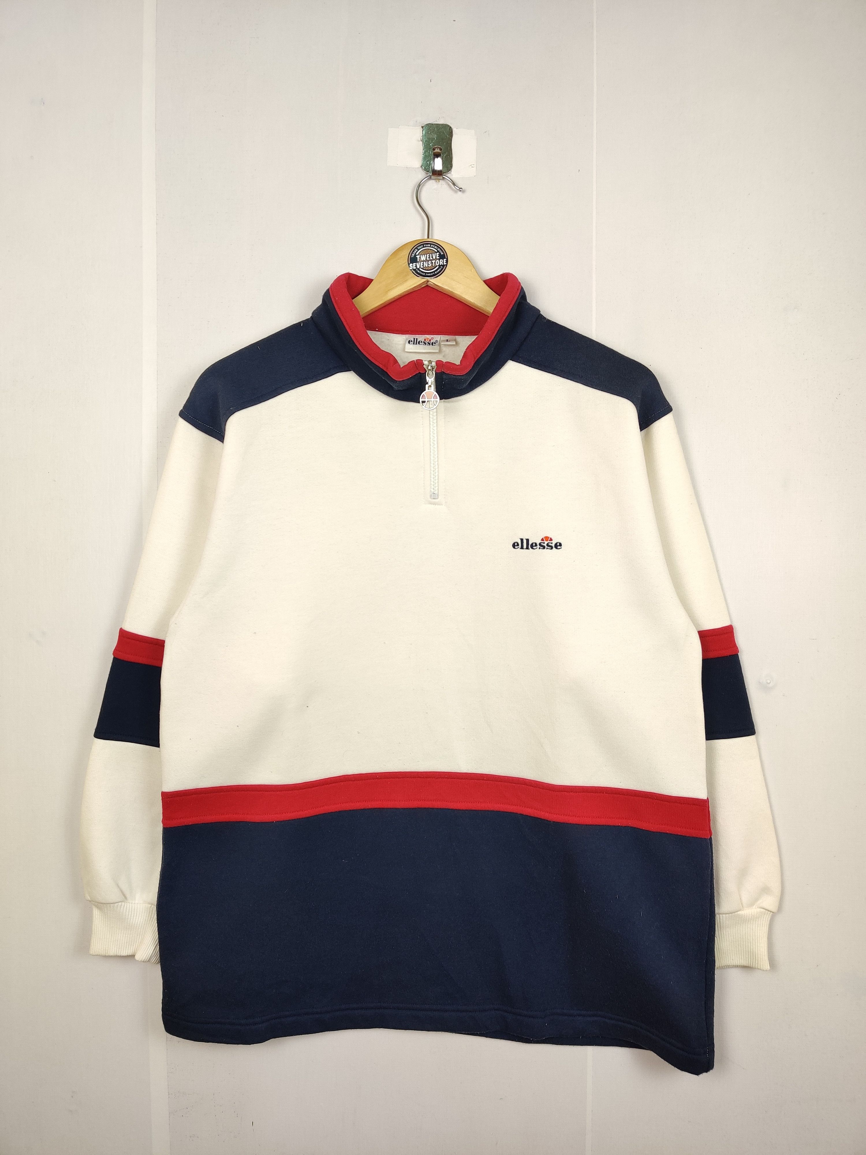 Ellesse Vintage Ellesse Spellout Half Zipper Light Jacket Size US L / EU 52-54 / 3 - 3 Thumbnail