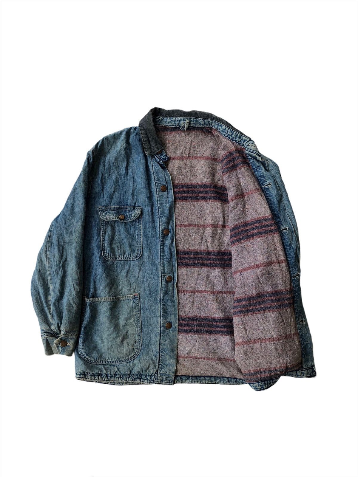 Carhartt Vintage 60s 🇺🇸 Wool Blanket Lining Worker Denim Carhatt Size US L / EU 52-54 / 3 - 1 Thumbnail
