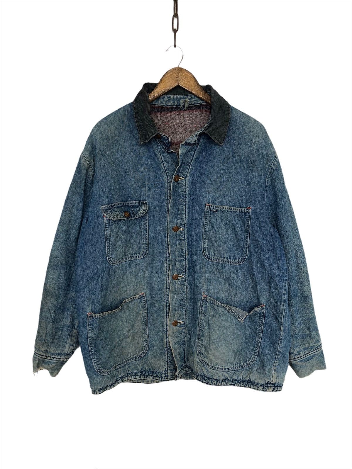 Carhartt Vintage 60s 🇺🇸 Wool Blanket Lining Worker Denim Carhatt Size US L / EU 52-54 / 3 - 4 Thumbnail