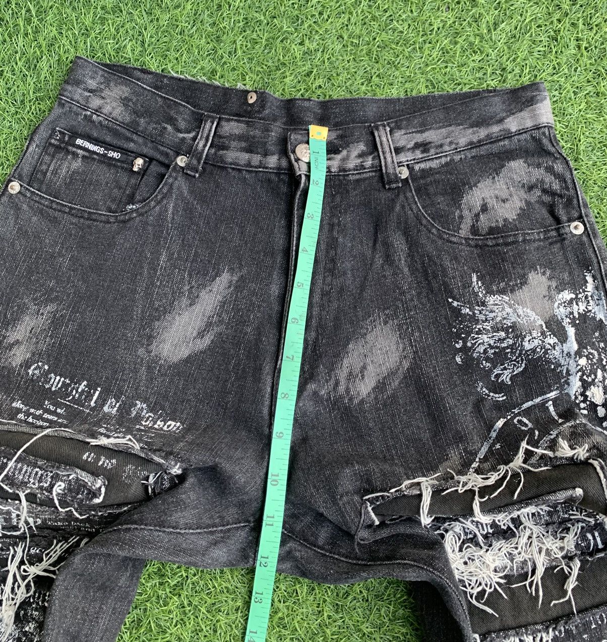 Japanese Brand Japanese Brand Berning-Sho Distressed Awesome Design Size US 30 / EU 46 - 20 Thumbnail