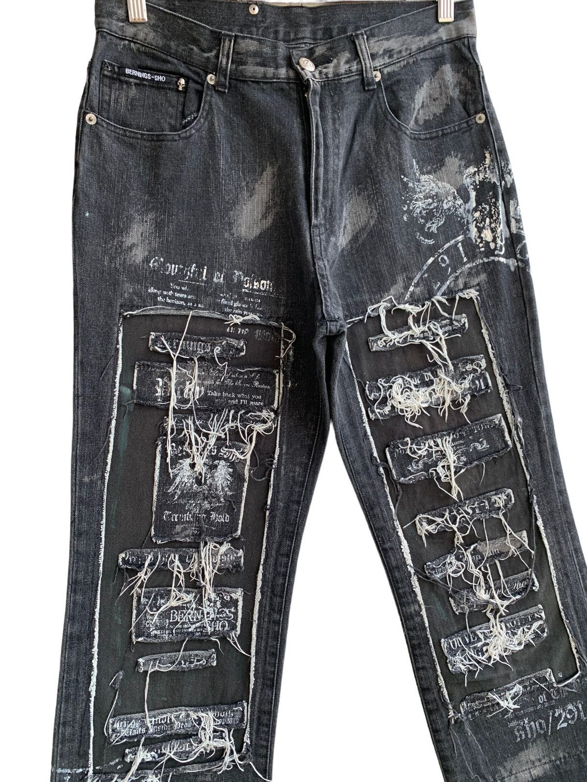 Japanese Brand Japanese Brand Berning-Sho Distressed Awesome Design Size US 30 / EU 46 - 5 Thumbnail
