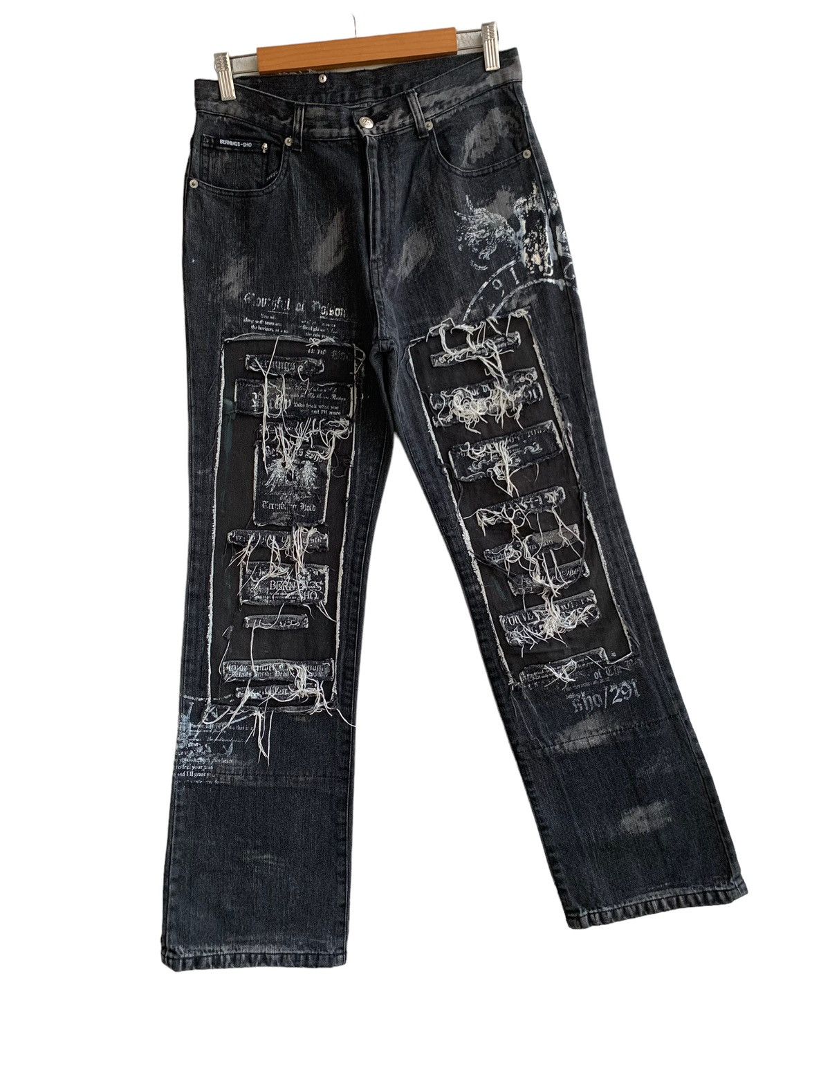 Japanese Brand Japanese Brand Berning-Sho Distressed Awesome Design Size US 30 / EU 46 - 2 Thumbnail