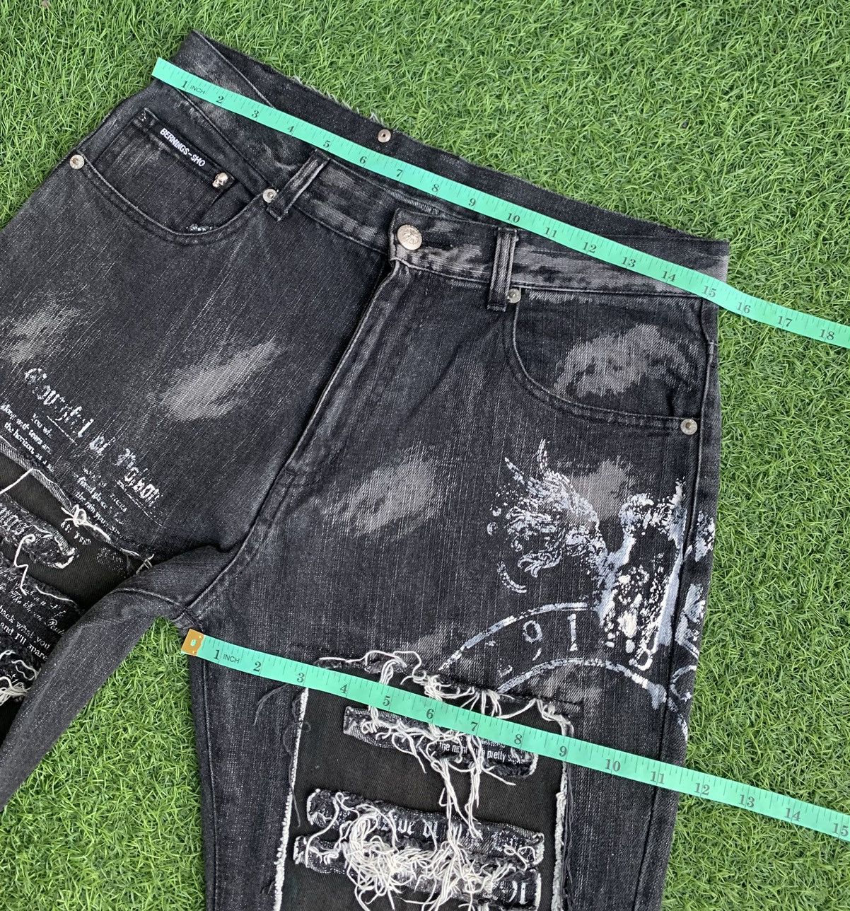 Japanese Brand Japanese Brand Berning-Sho Distressed Awesome Design Size US 30 / EU 46 - 18 Thumbnail