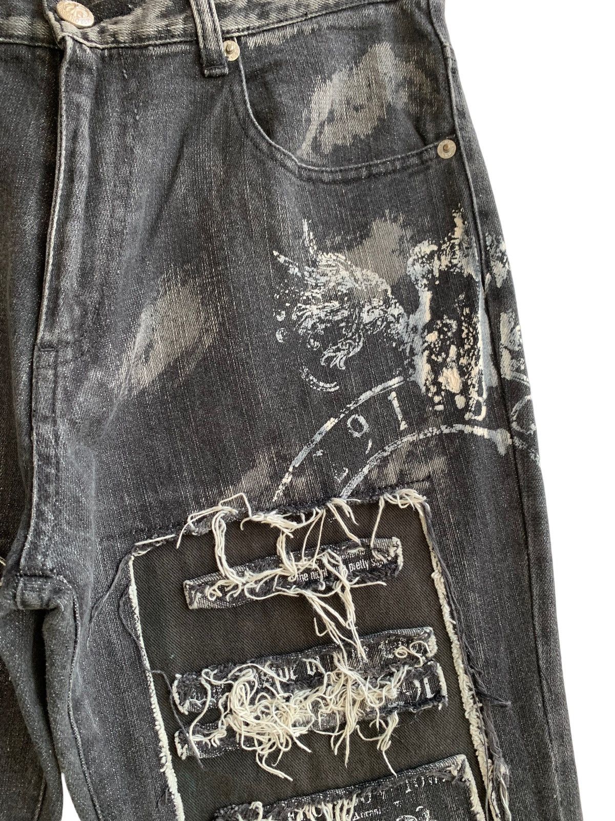 Japanese Brand Japanese Brand Berning-Sho Distressed Awesome Design Size US 30 / EU 46 - 8 Thumbnail
