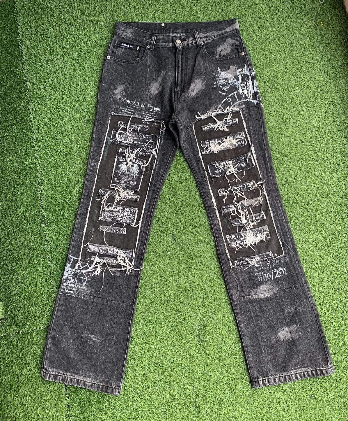 Japanese Brand Japanese Brand Berning-Sho Distressed Awesome Design Size US 30 / EU 46 - 15 Thumbnail