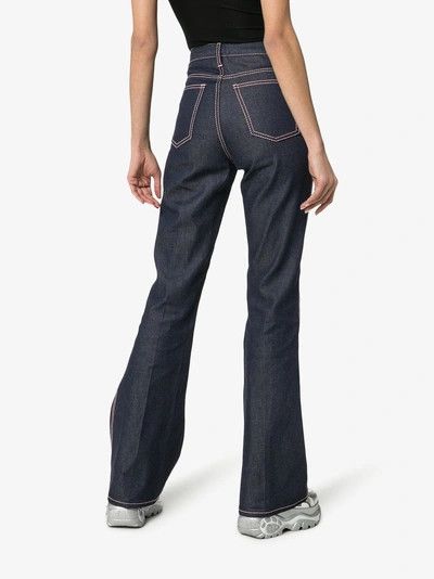 Eytys Oregon High Waisted Flared Jeans In Blue