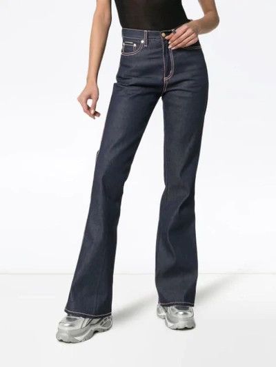 Eytys Oregon High Waisted Flared Jeans In Blue
