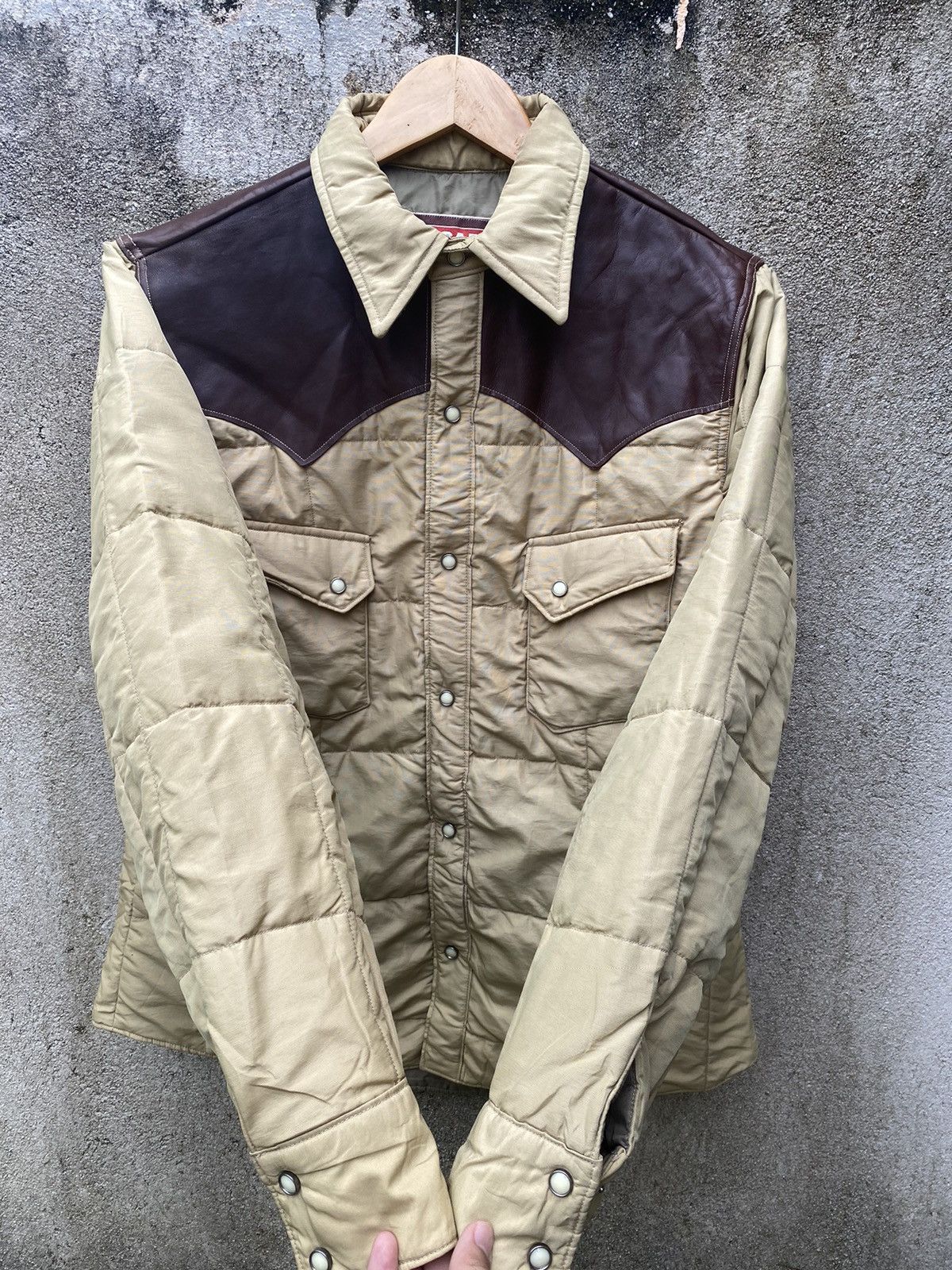 Sugar Cane Sugar Cane & Co Leather Diamond Quilted Western Jacket Size US M / EU 48-50 / 2 - 5 Thumbnail