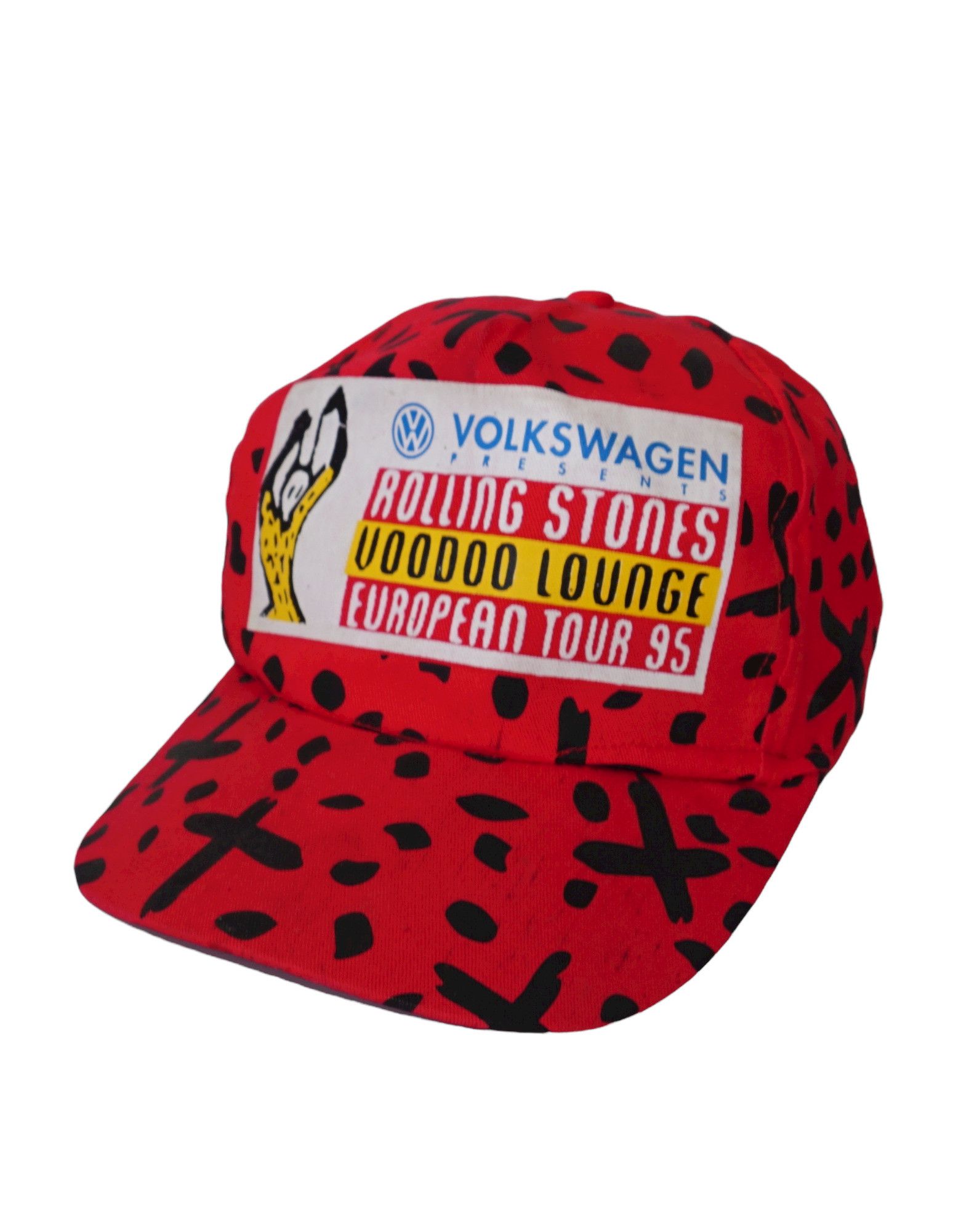 Vintage 90s Rare Stamp Voodoo Lounge Leather Cap Authentic