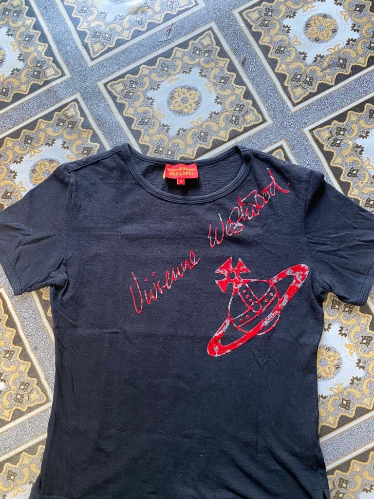 Vivienne Westwood Vivienne Westwood velvet logo tee Size XXS / US 00 / IT 34 - 3 Thumbnail