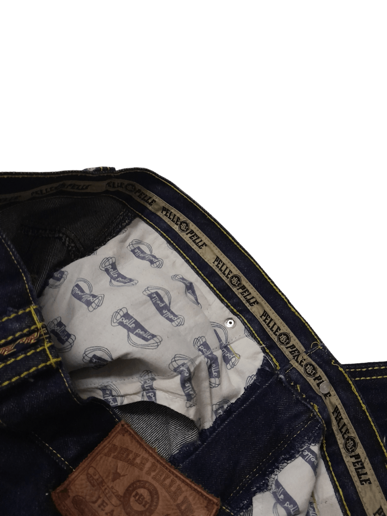 Pelle Pelle × Vintage 90s Pelle Pelle Denim Toned Stitch (E484) Size US 34 / EU 50 - 7 Thumbnail