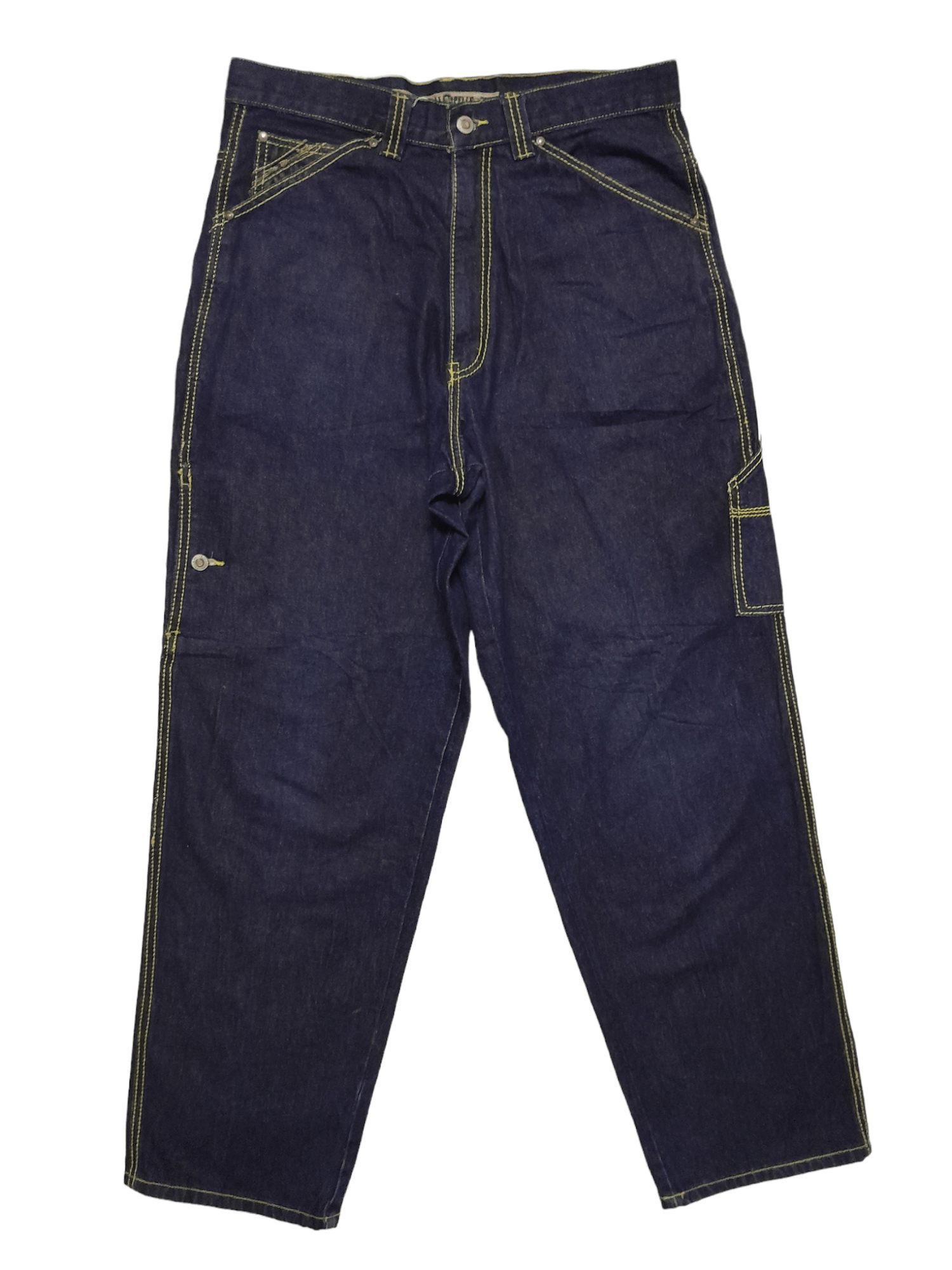 Pelle Pelle × Vintage 90s Pelle Pelle Denim Toned Stitch (E484) Size US 34 / EU 50 - 3 Thumbnail