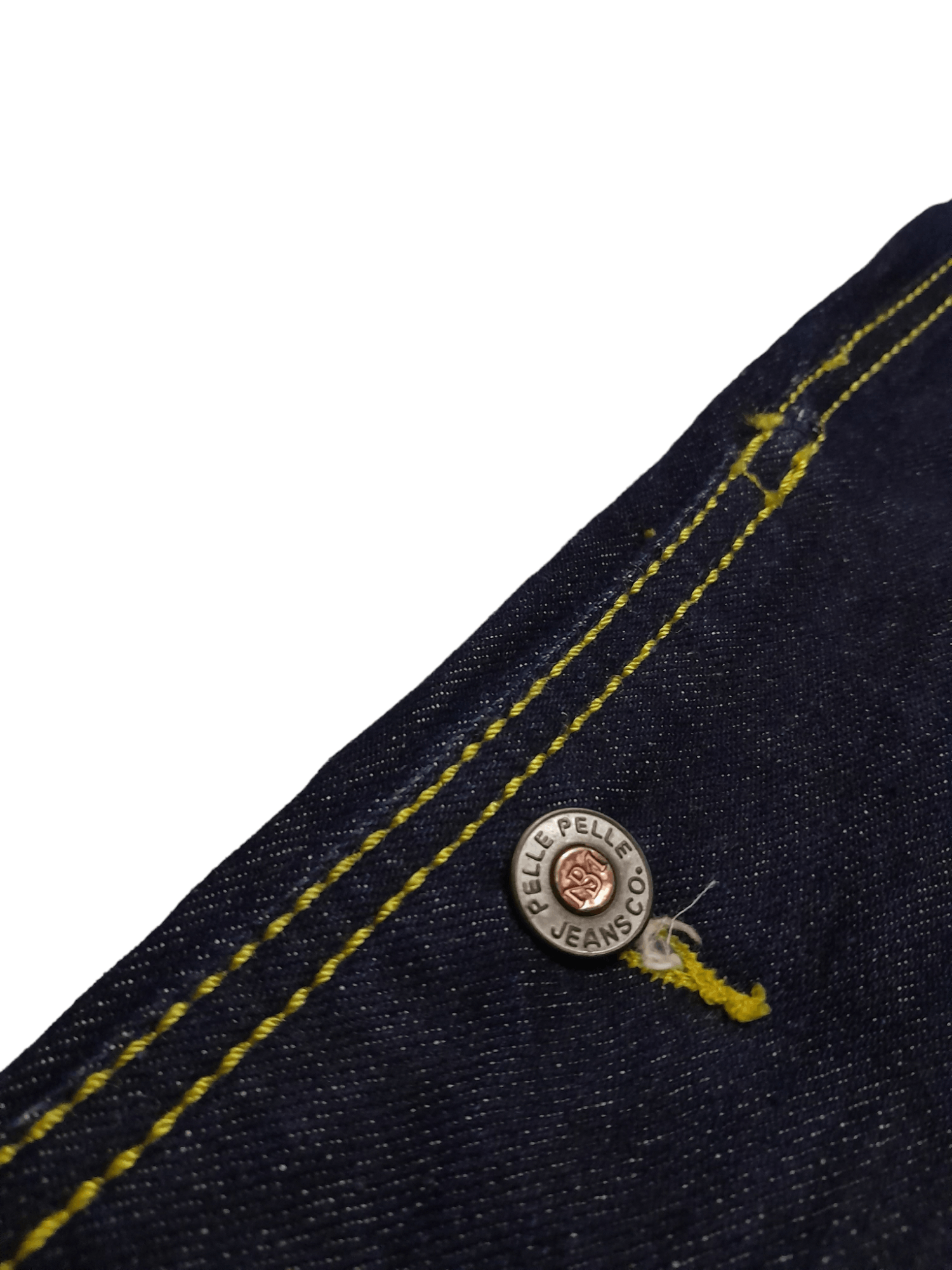 Pelle Pelle × Vintage 90s Pelle Pelle Denim Toned Stitch (E484) Size US 34 / EU 50 - 4 Thumbnail