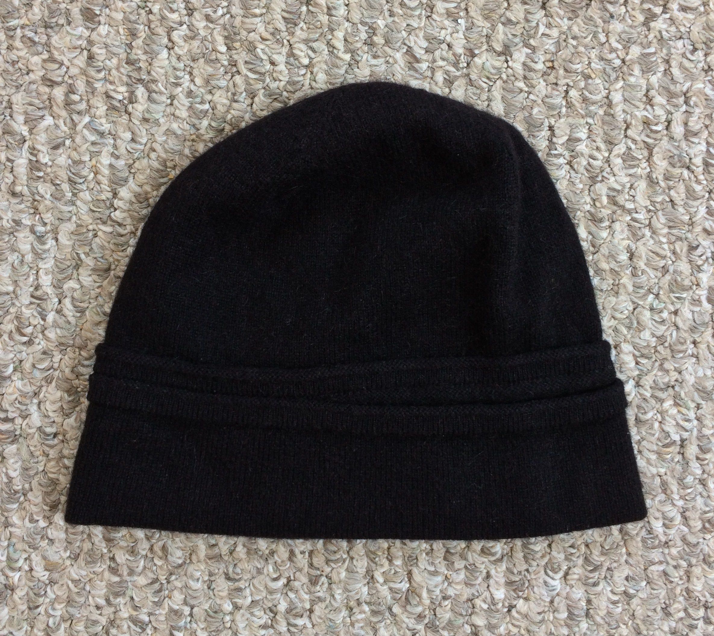 image of Dior Camel Hair Ribbed Beanie Hat in Black, Men's