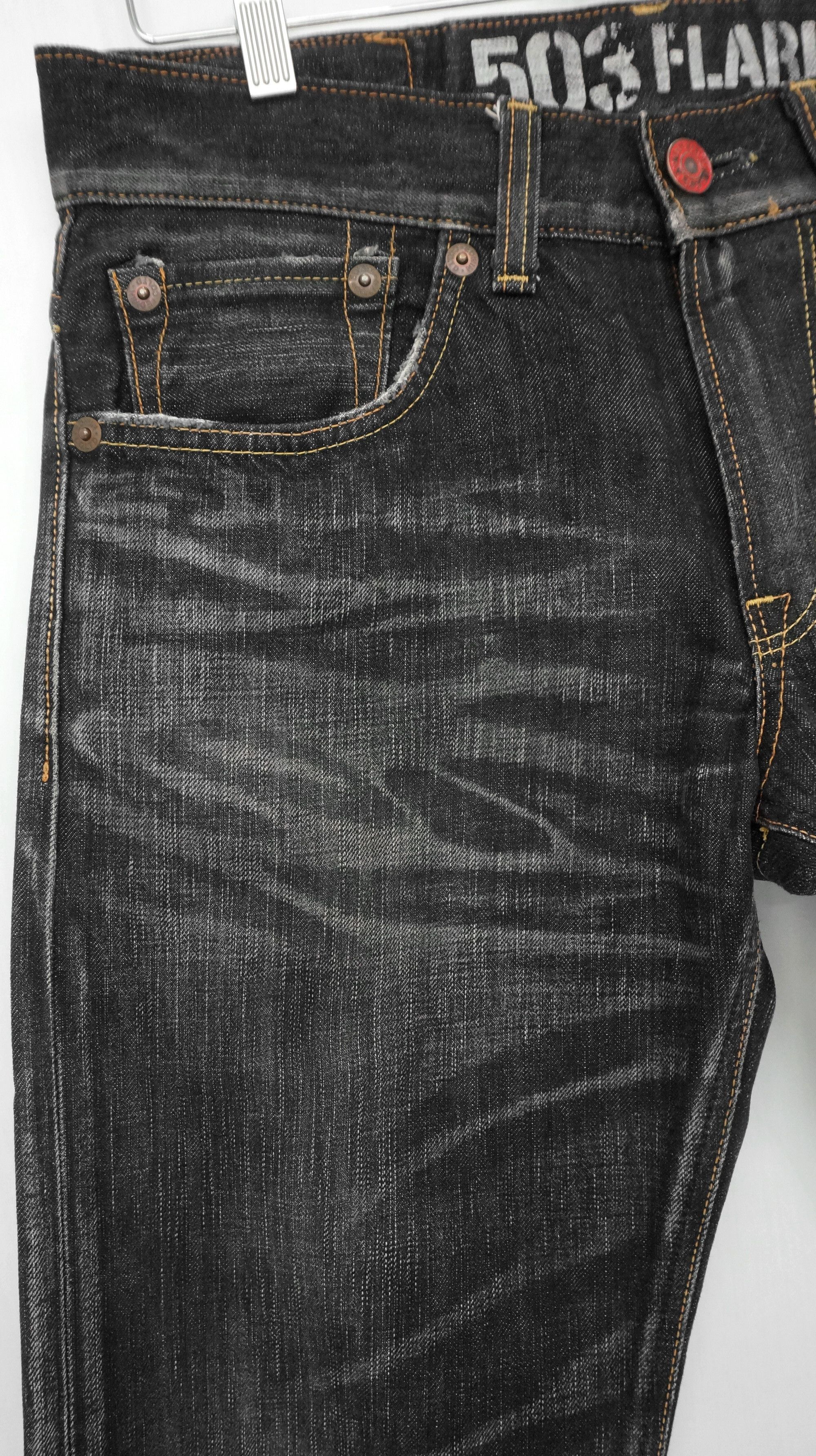 Edwin 🔥RARE🔥 VINTAGE EDWIN BLUETRIP 503 FLARED JEANS Size US 30 / EU 46 - 5 Thumbnail