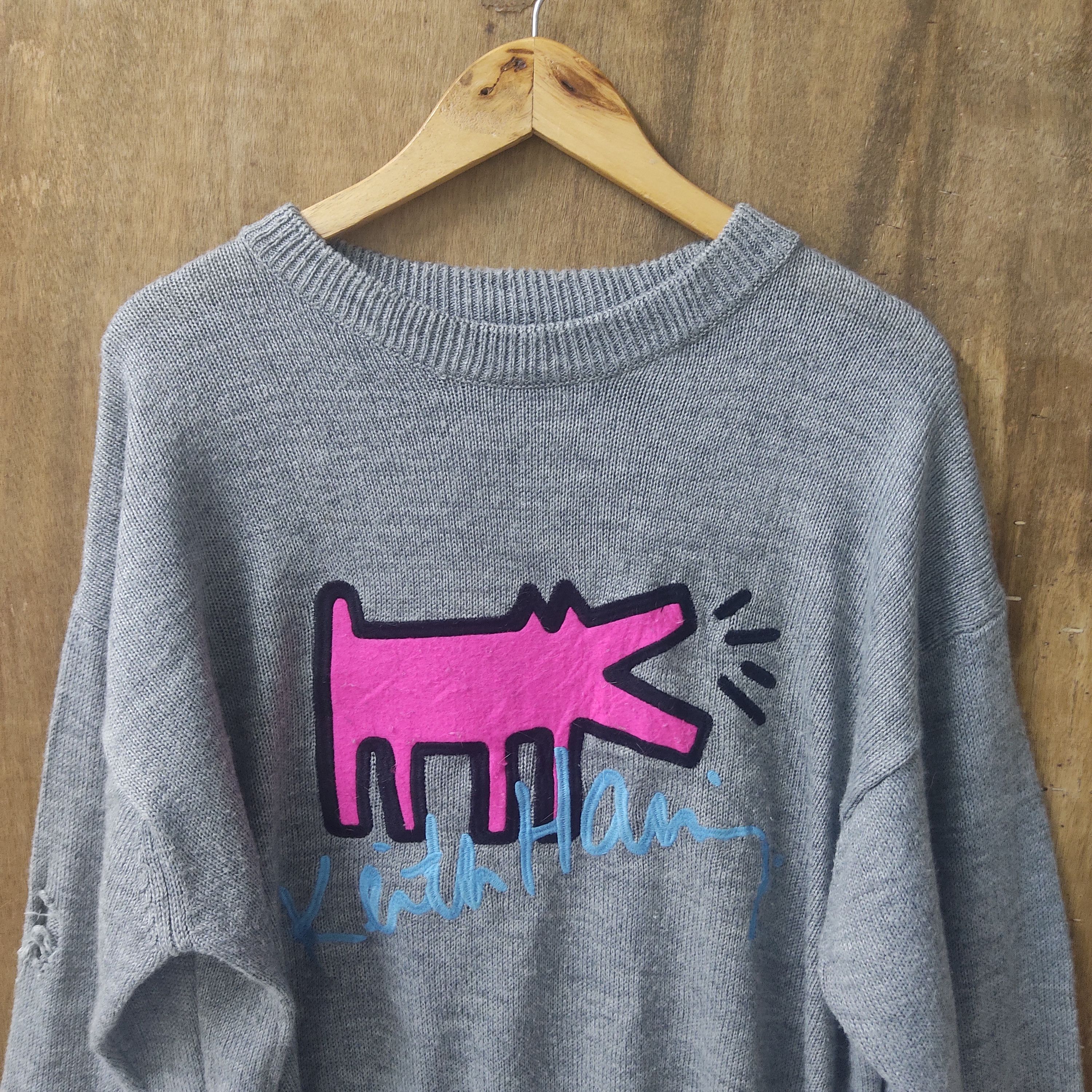 Joyrich × Keith Haring Keith Haring X Joyrich Embroid Big Logo Distressed Knitwear Size US L / EU 52-54 / 3 - 2 Thumbnail