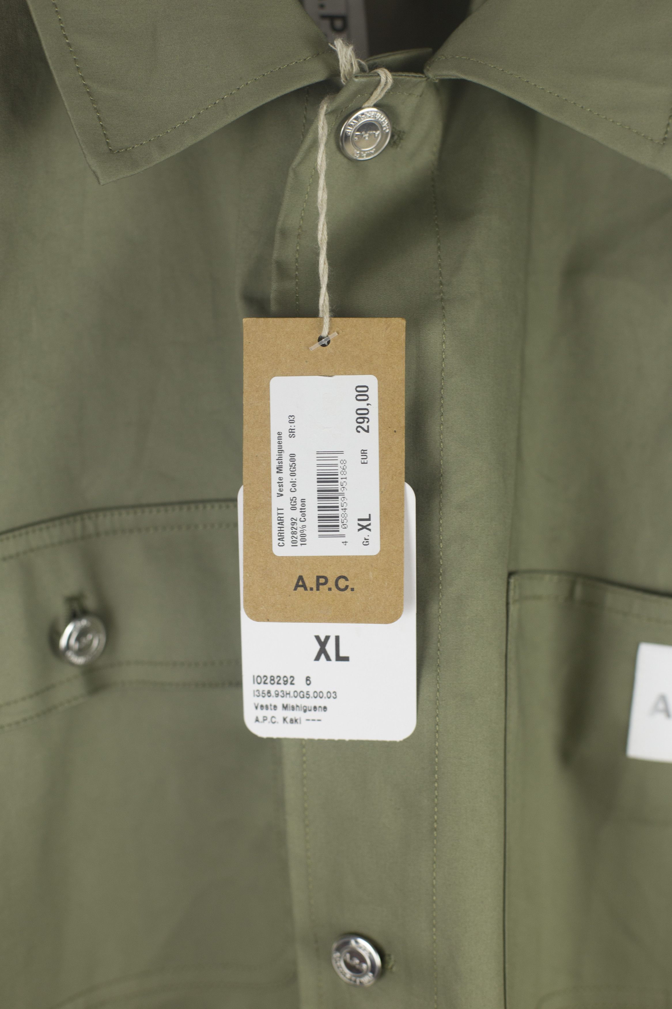A.P.C. × Carhartt Wip NWT A.P.C. x Carhartt WIP Veste Mishiguene Kaki Size XL Size US XL / EU 56 / 4 - 7 Thumbnail