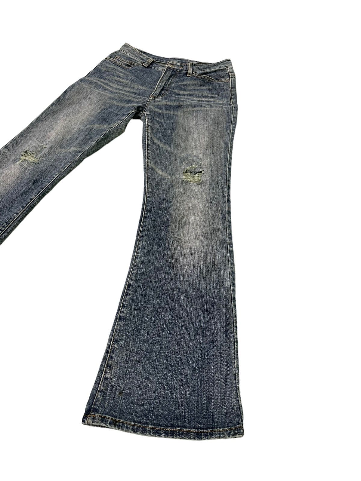 Japanese Brand Flare Jeans Valman Stretch Distress Denim Boot Cut 5🟦3 Size US 28 / EU 44 - 3 Thumbnail