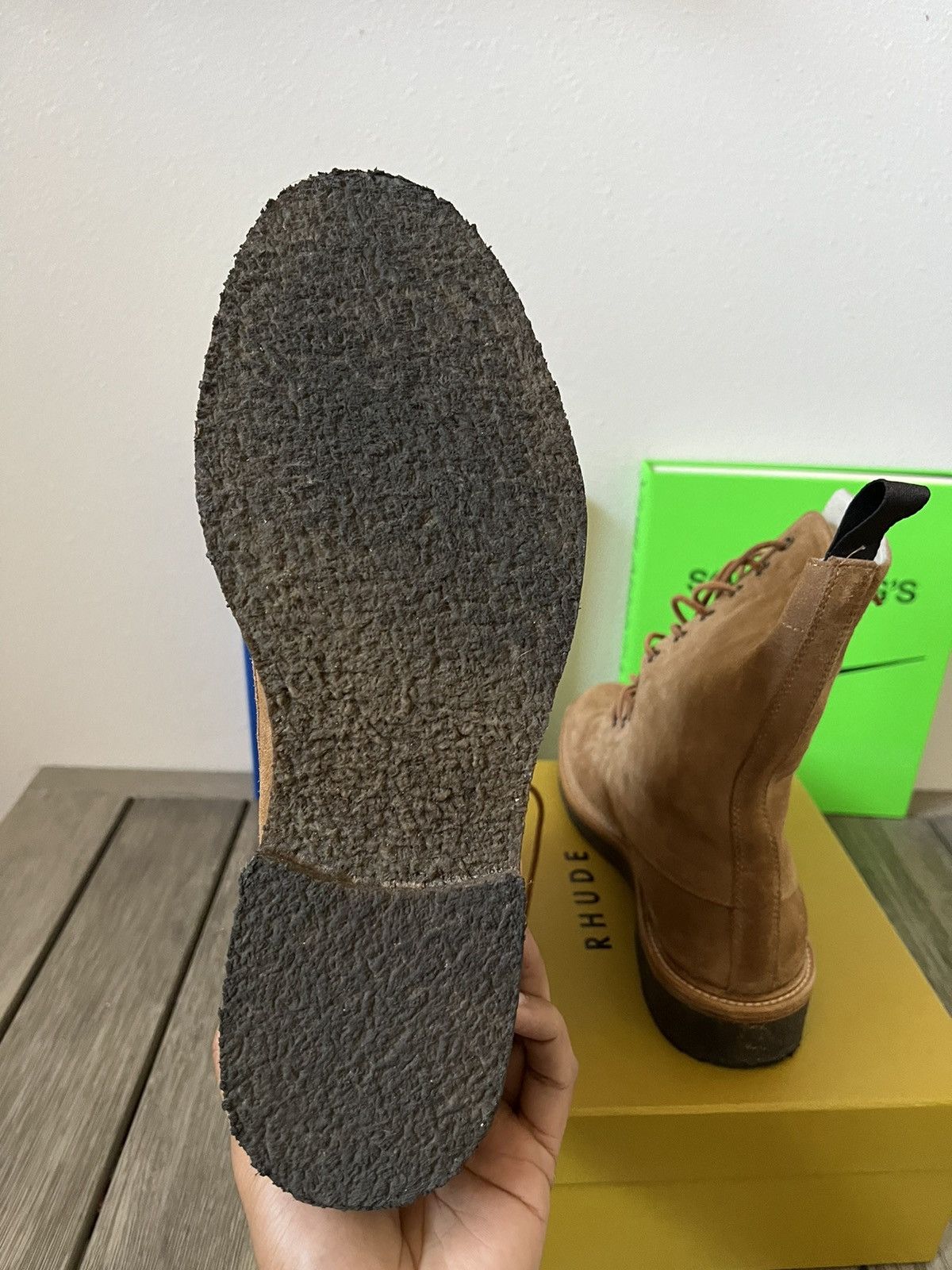 Rhude Rhude MA-1 Boot Brown Suede Size US 12 / EU 45 - 6 Thumbnail