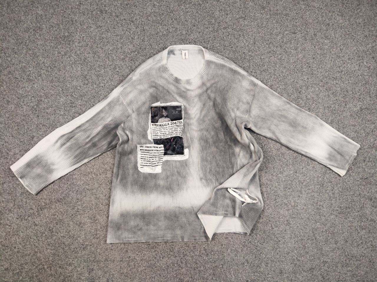 Japanese Brand Trisegga Design Japanese Style Oversized Gray Logo Sweater Size US M / EU 48-50 / 2 - 12 Thumbnail