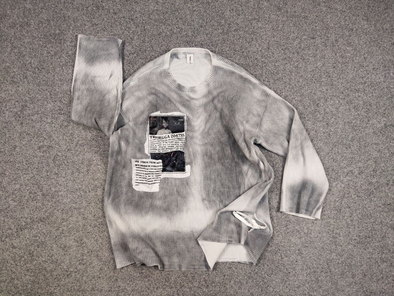 Japanese Brand Trisegga Design Japanese Style Oversized Gray Logo Sweater Size US M / EU 48-50 / 2 - 13 Thumbnail