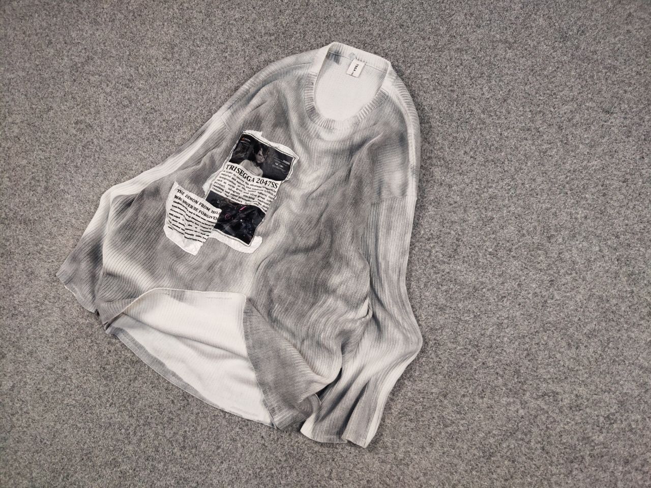 Japanese Brand Trisegga Design Japanese Style Oversized Gray Logo Sweater Size US M / EU 48-50 / 2 - 3 Thumbnail