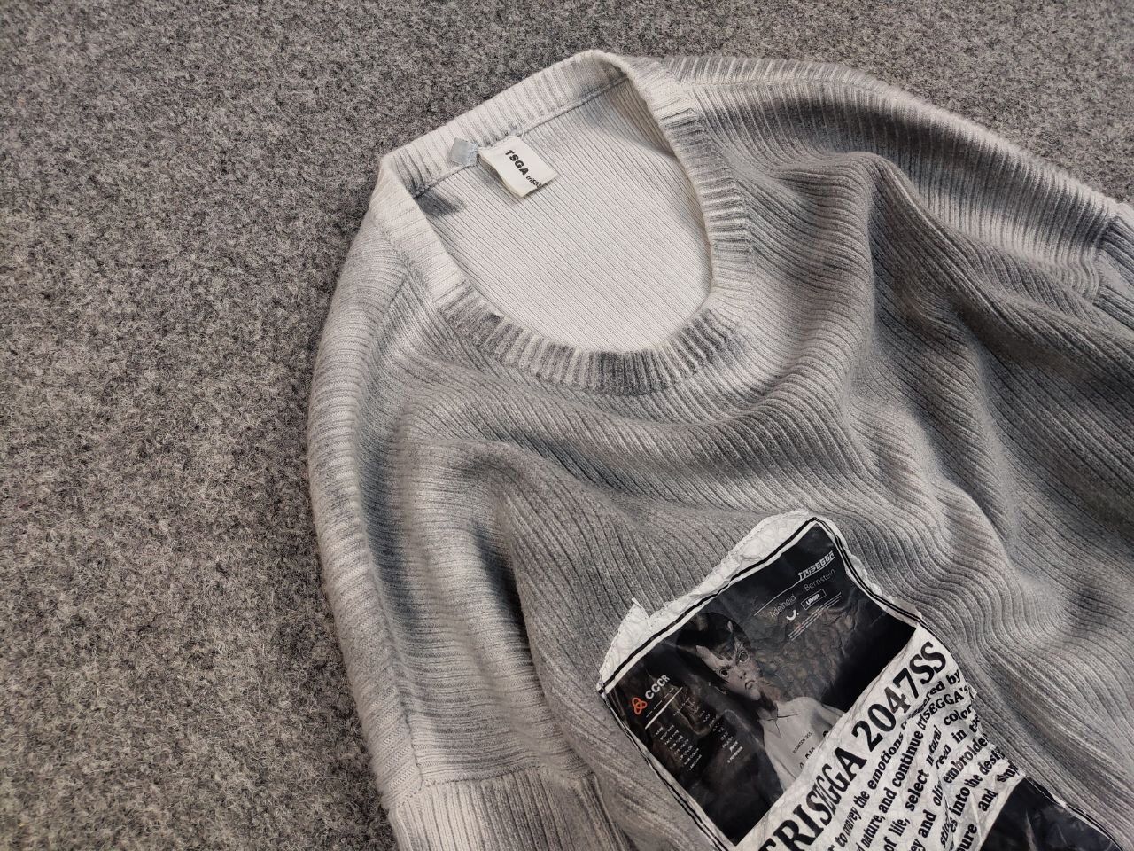 Japanese Brand Trisegga Design Japanese Style Oversized Gray Logo Sweater Size US M / EU 48-50 / 2 - 7 Thumbnail