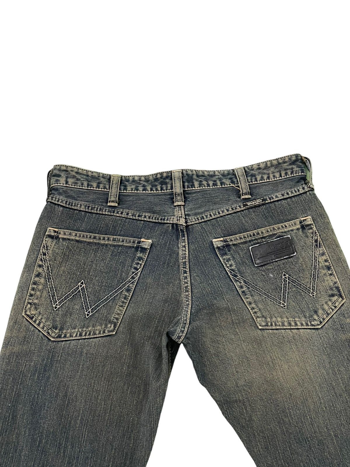 Japanese Brand Flare Jeans Wrangler Distress Denim Boot Cut 5🟦3 Size US 32 / EU 48 - 18 Thumbnail