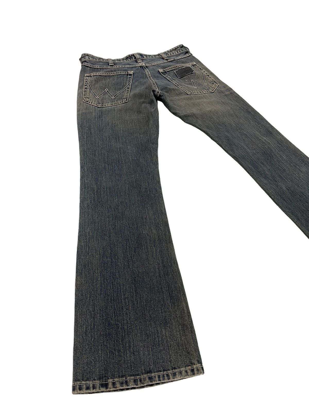Japanese Brand Flare Jeans Wrangler Distress Denim Boot Cut 5🟦3 Size US 32 / EU 48 - 12 Thumbnail