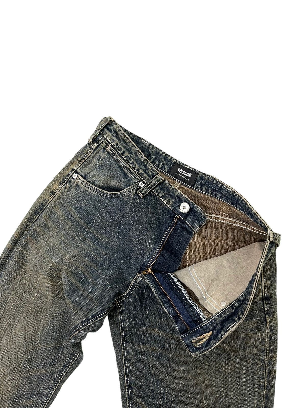 Japanese Brand Flare Jeans Wrangler Distress Denim Boot Cut 5🟦3 Size US 32 / EU 48 - 10 Thumbnail
