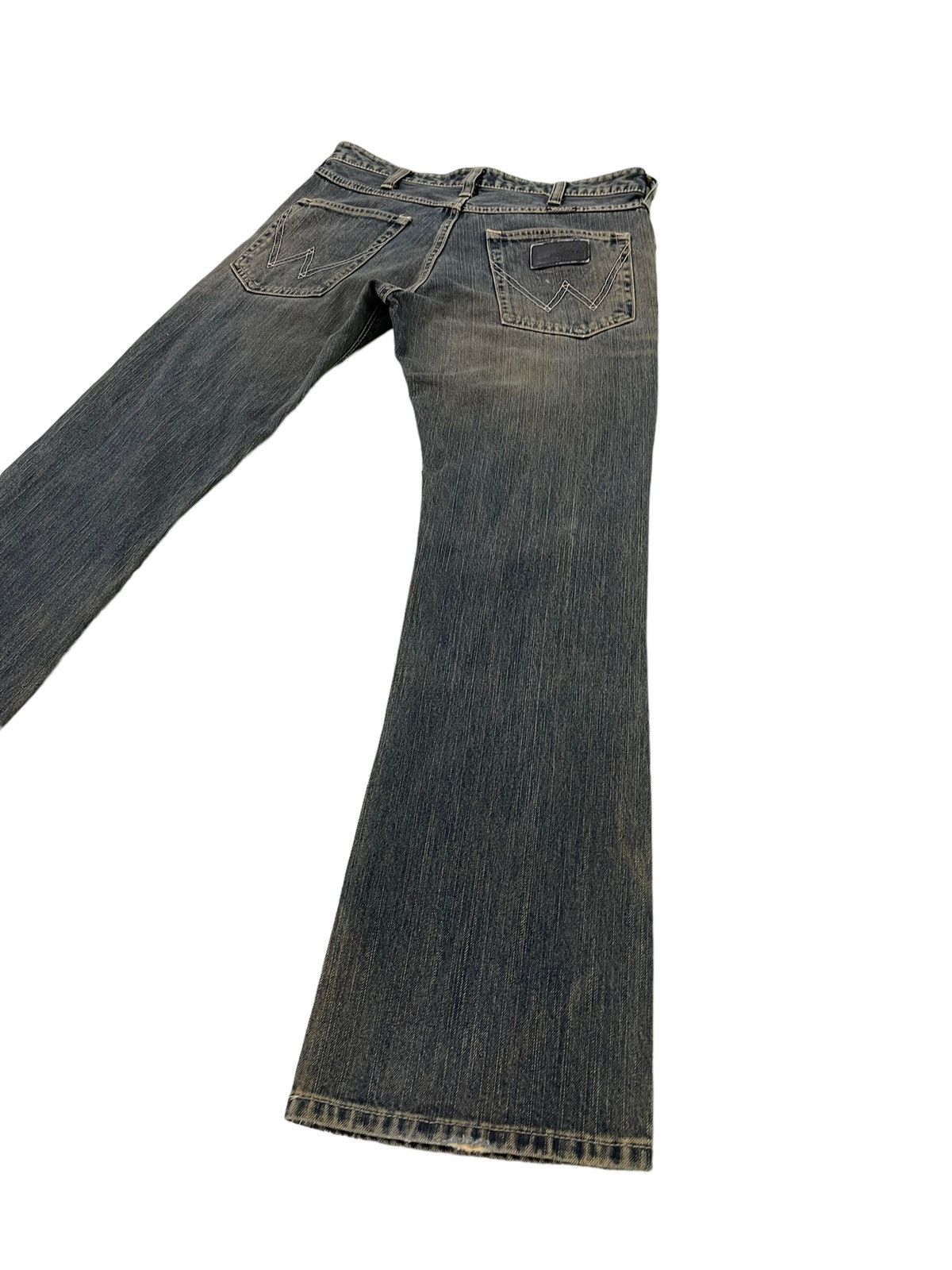 Japanese Brand Flare Jeans Wrangler Distress Denim Boot Cut 5🟦3 Size US 32 / EU 48 - 13 Thumbnail