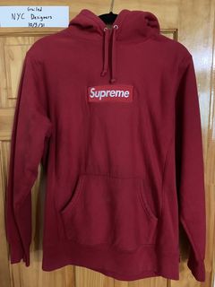 Red Supreme Logo Hoodie In USA With Cheap Price