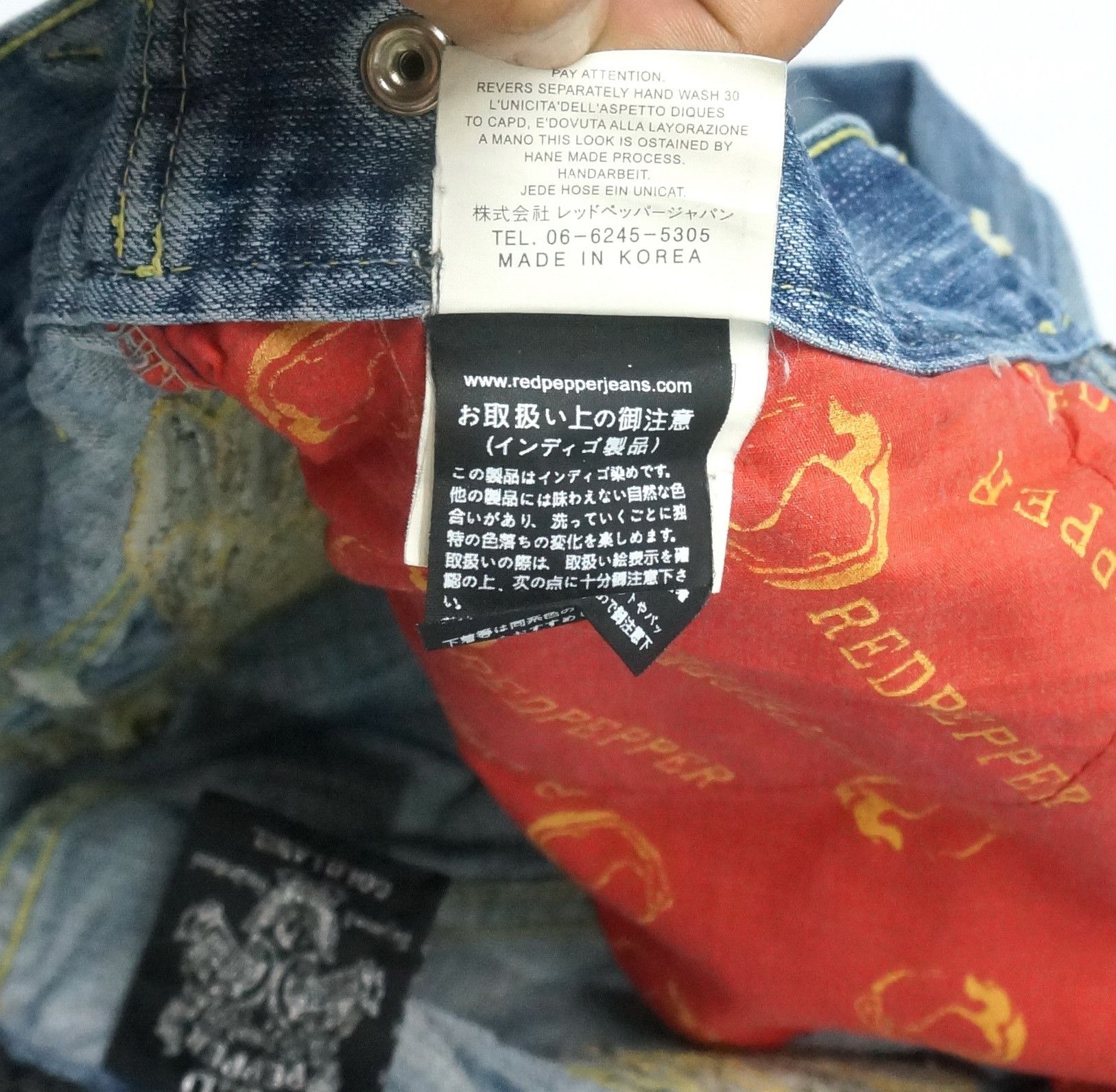 Japanese Brand 🔥 RED PEPPER Gold Label Classic Embroidered Flared Jeans Size US 34 / EU 50 - 21 Thumbnail