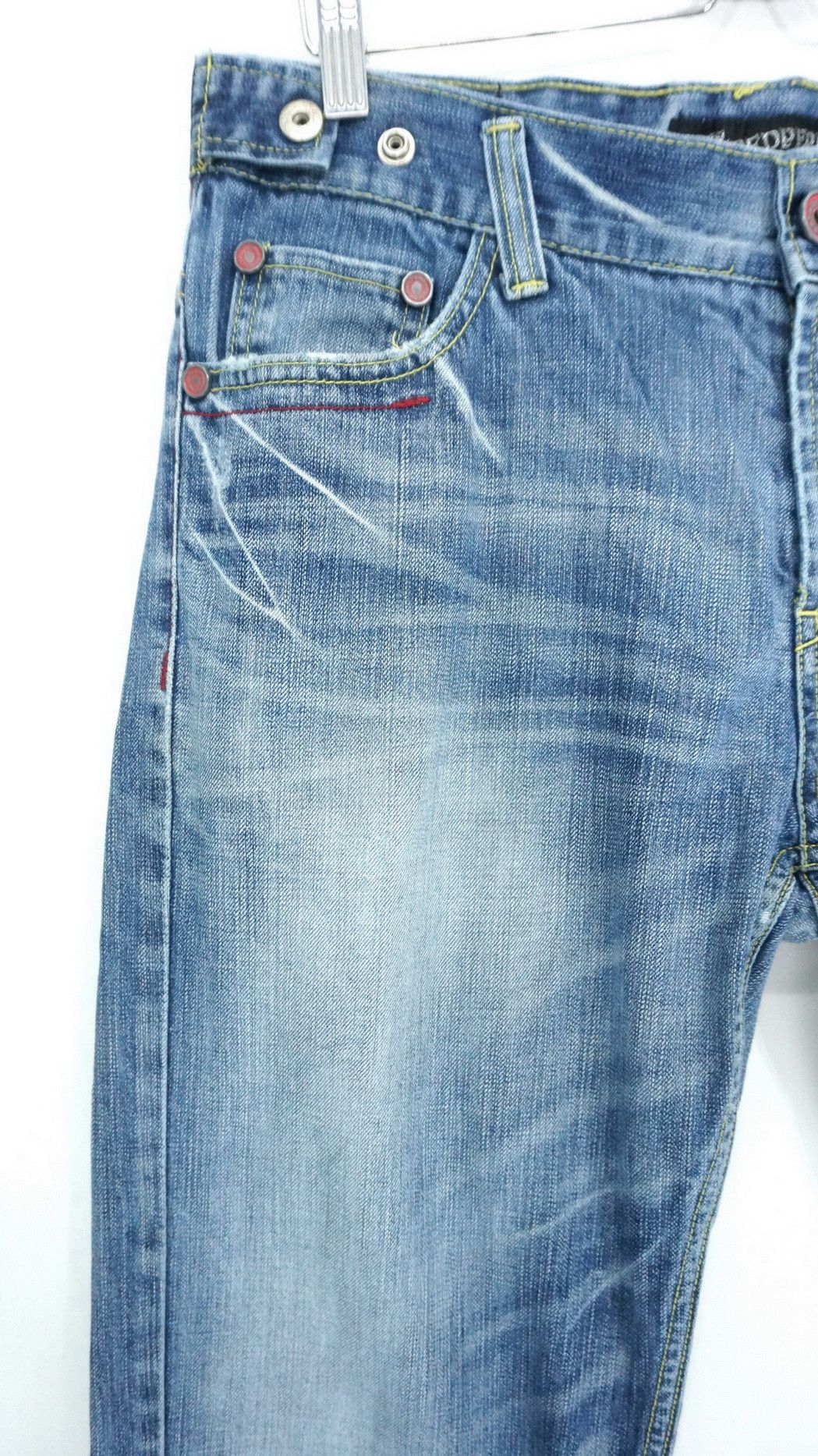 Japanese Brand 🔥 RED PEPPER Gold Label Classic Embroidered Flared Jeans Size US 34 / EU 50 - 4 Thumbnail