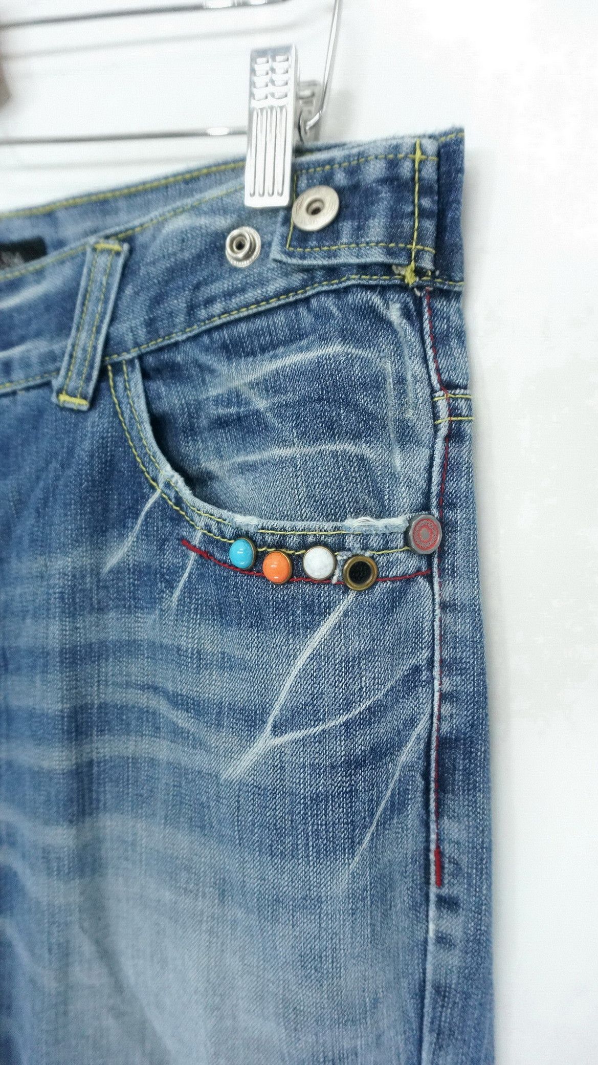 Japanese Brand 🔥 RED PEPPER Gold Label Classic Embroidered Flared Jeans Size US 34 / EU 50 - 9 Thumbnail