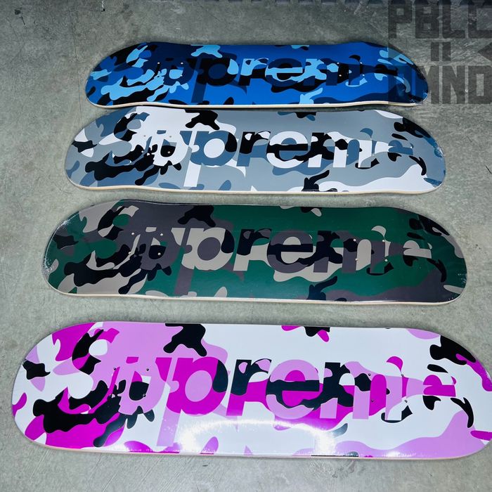 Supreme Camo Logo Skateboard Deck Set of 4 (FW20) | Grailed