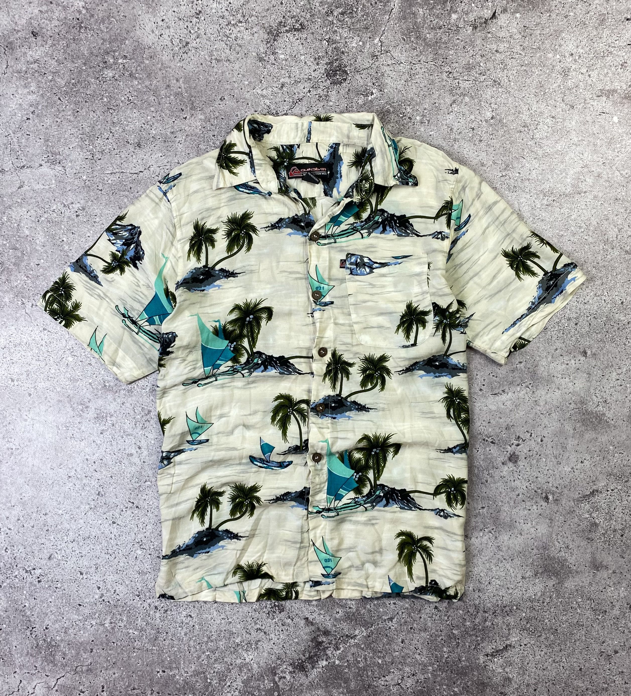 Quicksilver × Quiksilver 90s Vintage Quiksilver Hawaii Shirt Made in Australia Size US S / EU 44-46 / 1 - 1 Thumbnail
