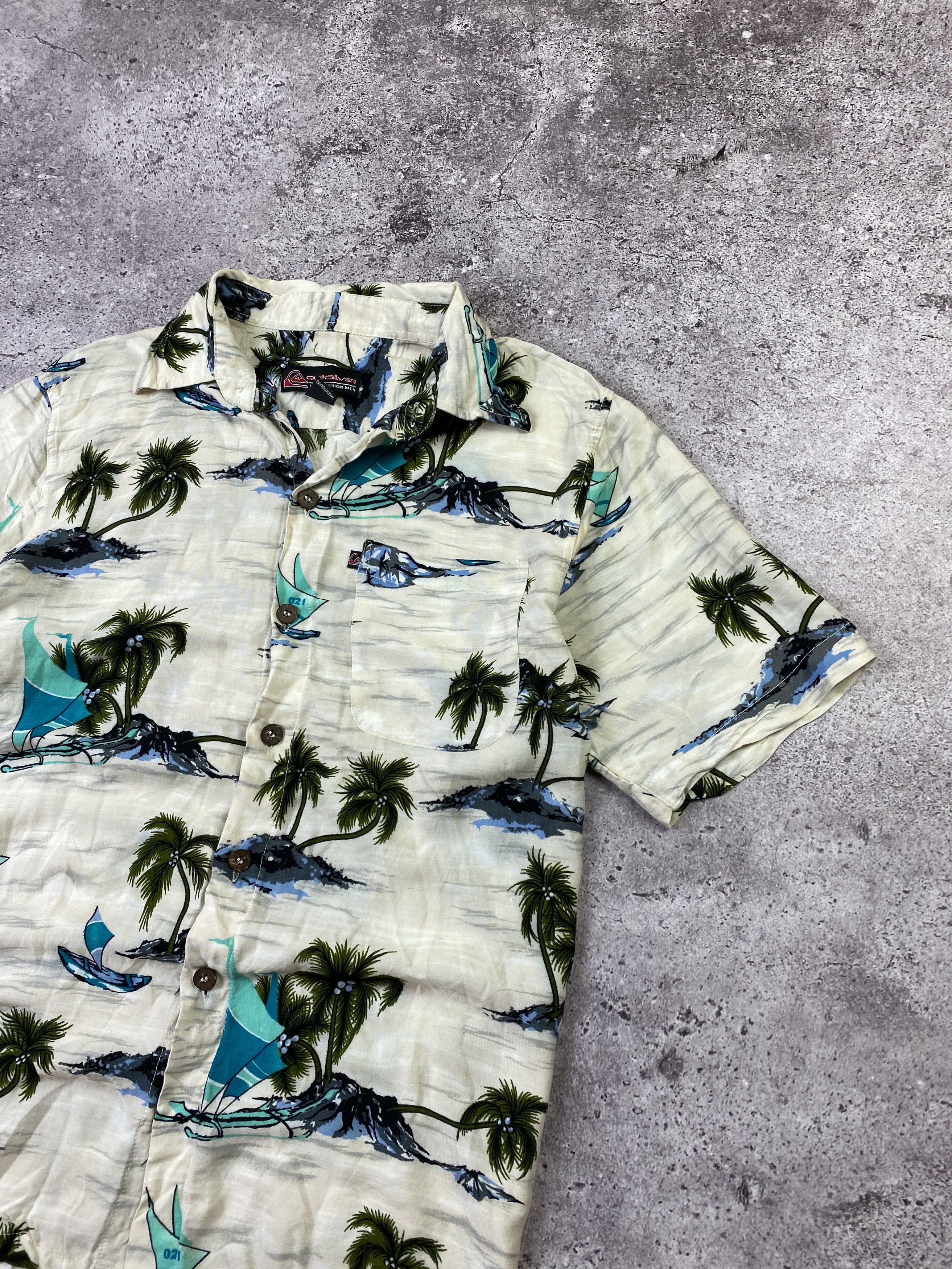 Quicksilver × Quiksilver 90s Vintage Quiksilver Hawaii Shirt Made in Australia Size US S / EU 44-46 / 1 - 2 Thumbnail