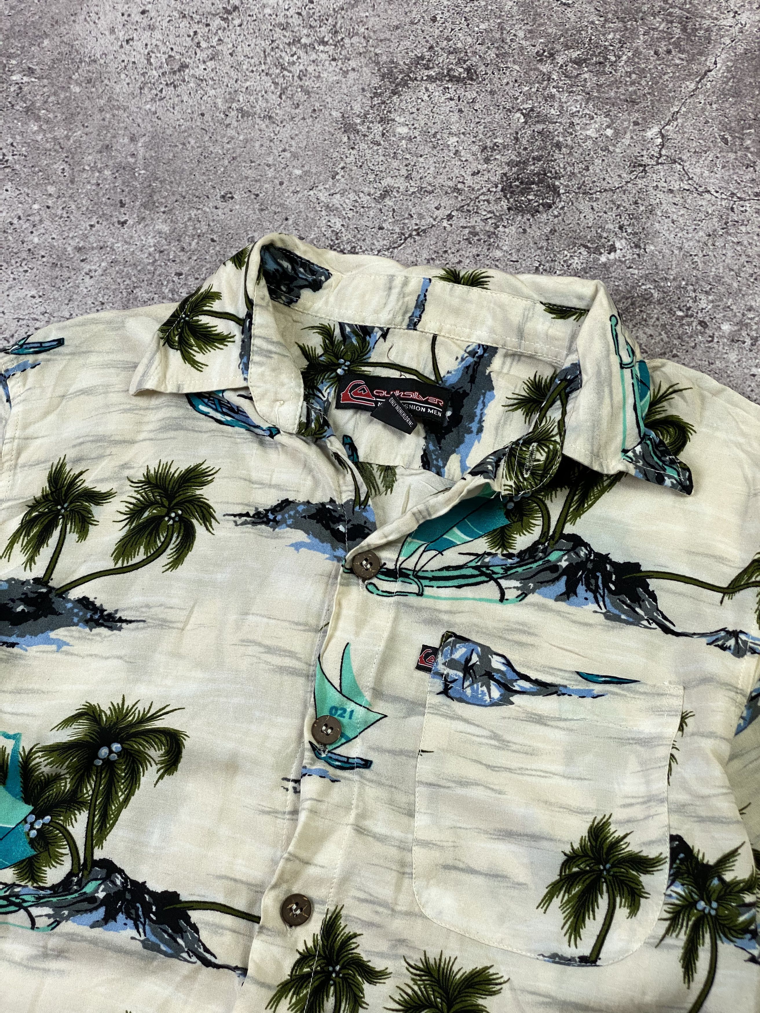 Quicksilver × Quiksilver 90s Vintage Quiksilver Hawaii Shirt Made in Australia Size US S / EU 44-46 / 1 - 3 Thumbnail